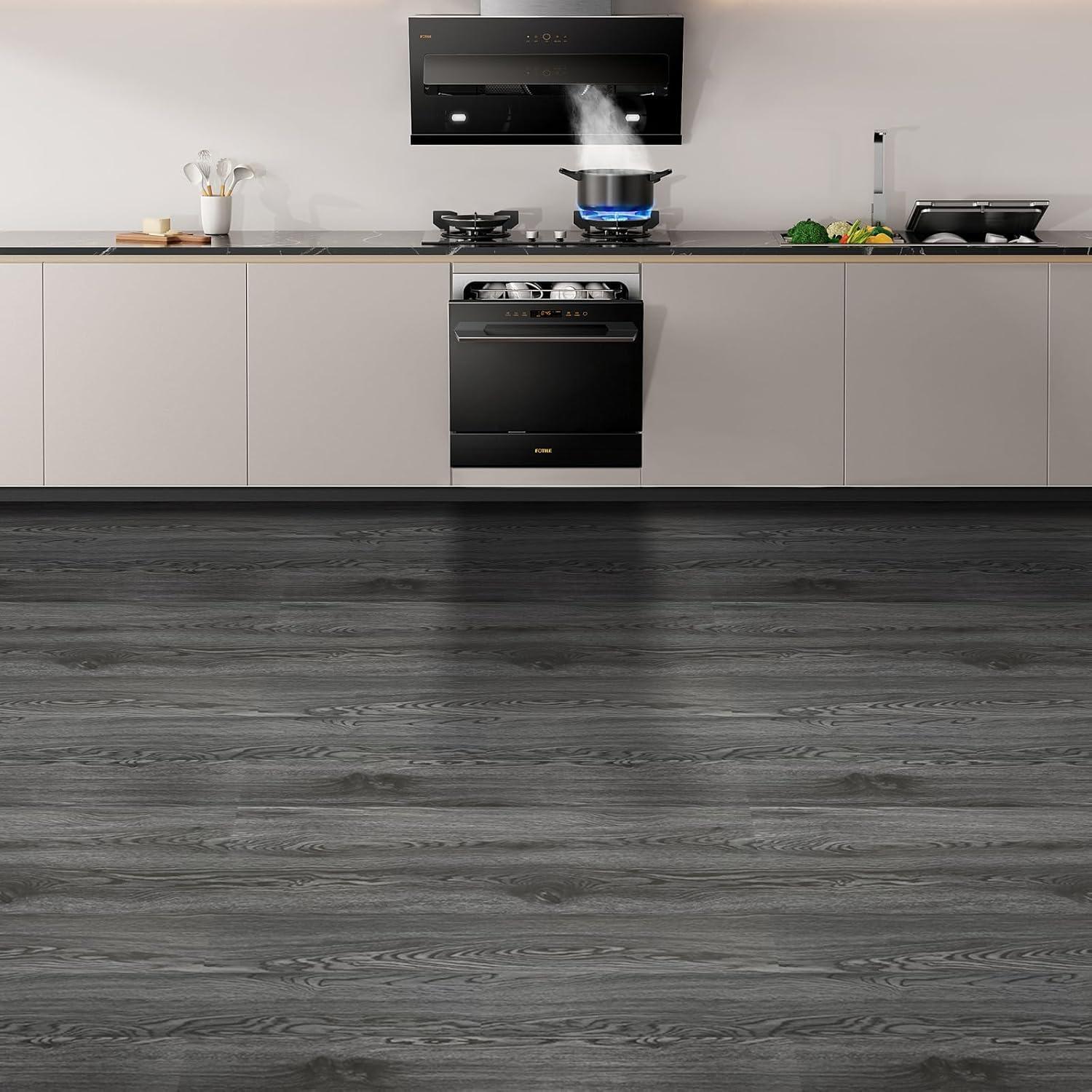 Gray Self-Adhesive Waterproof Vinyl Flooring Planks