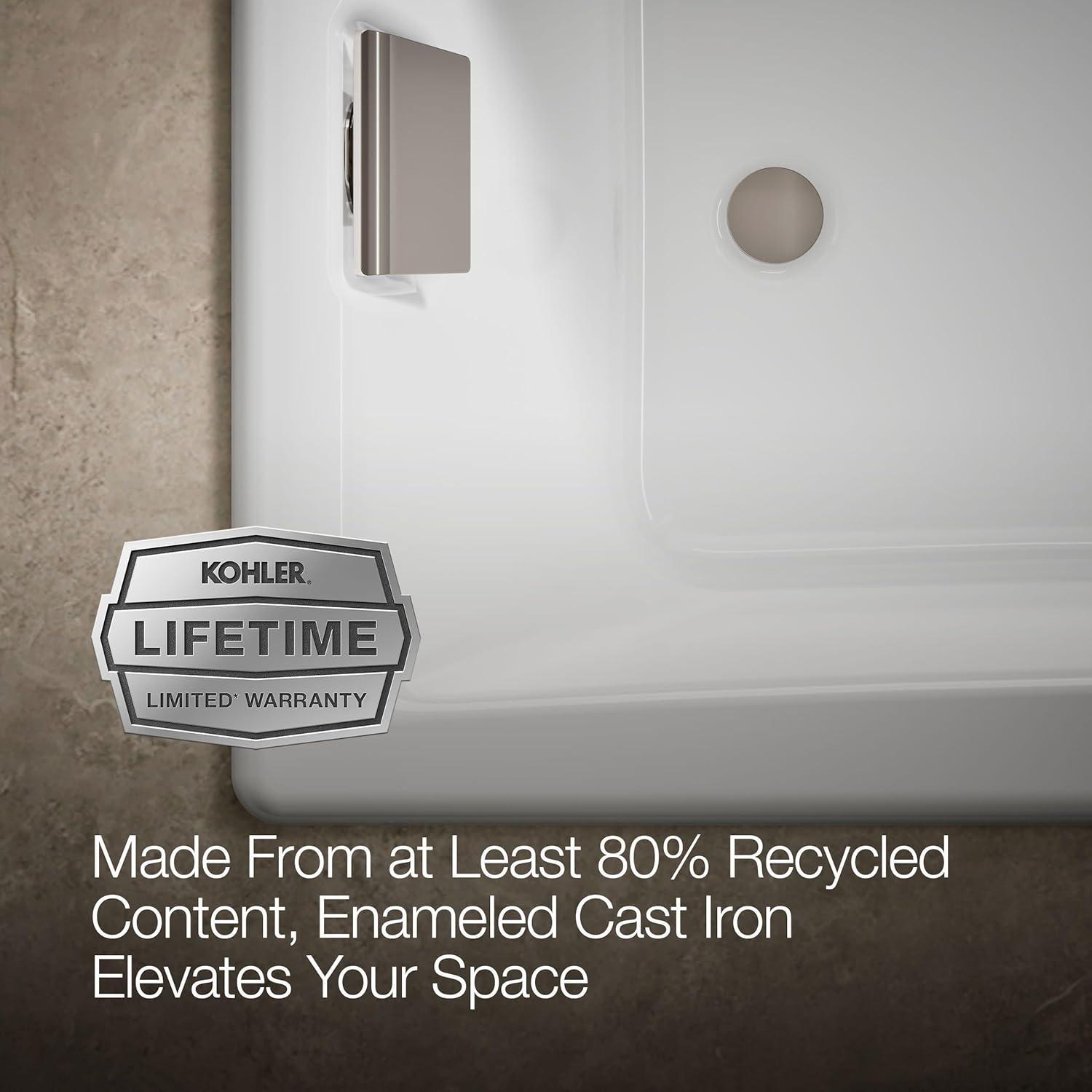 Tea-for-Two for Two 60" x 32" Drop-In Soaking Bathtub