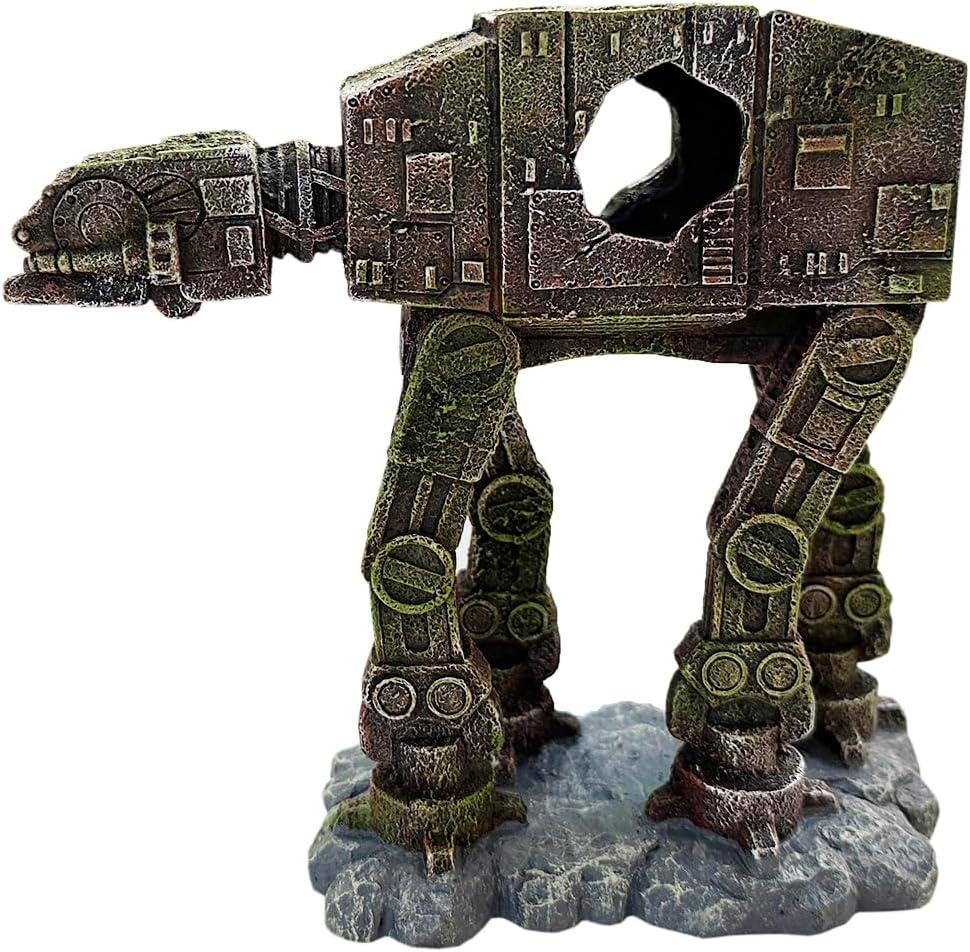 Mossy Imperial Walker Resin Aquarium Ornament