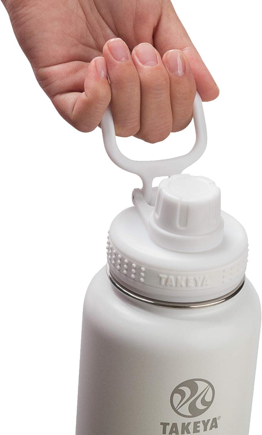 Takeya 32oz Actives Insulated Stainless Steel Water Bottle with Spout Lid - White