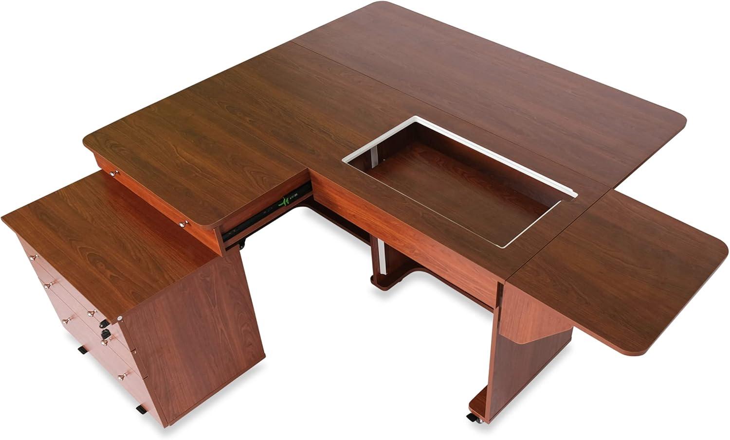 Kangaroo & Joey Hydraulic Lift Sewing Cabinet and Storage Caddy Combo by Kangaroo Sewing Furniture