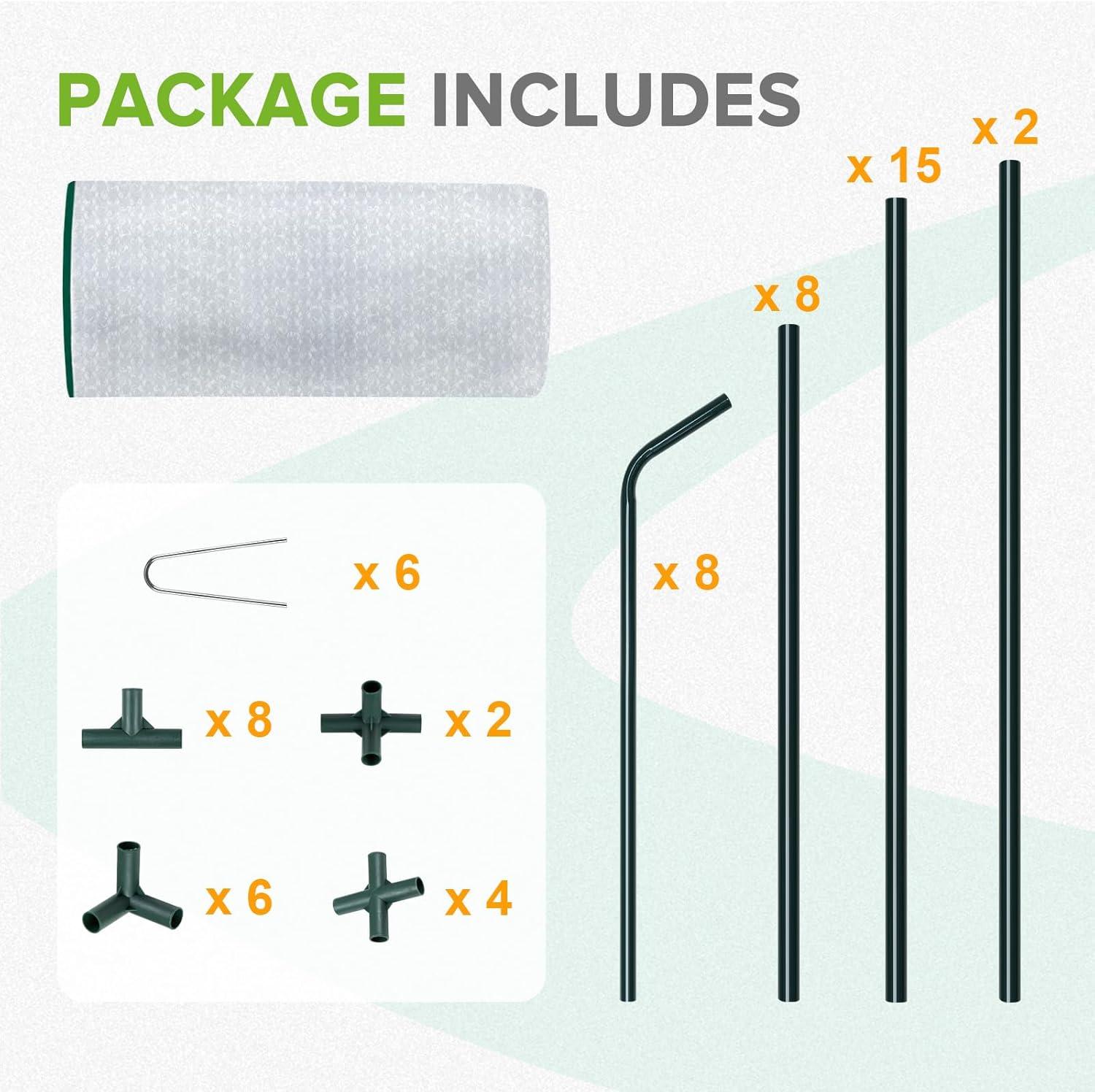 EAGLE PEAK 95'' W x 36'' D Mini Greenhouse With Bubble Film Cover