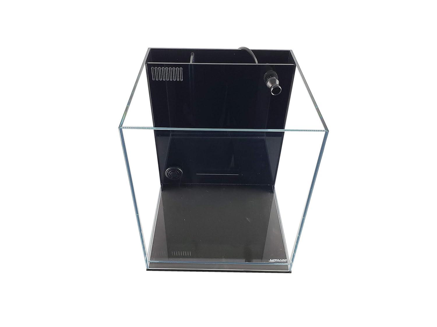 Lifegard Low Iron Ultra Clear Crystal Aquarium with Built in Filter ��������������������������� Rimless Glass, Beveled Edge, Elevated Style ��������������������������� Direct Jet Flow ��������������������������� 8.3 GPH