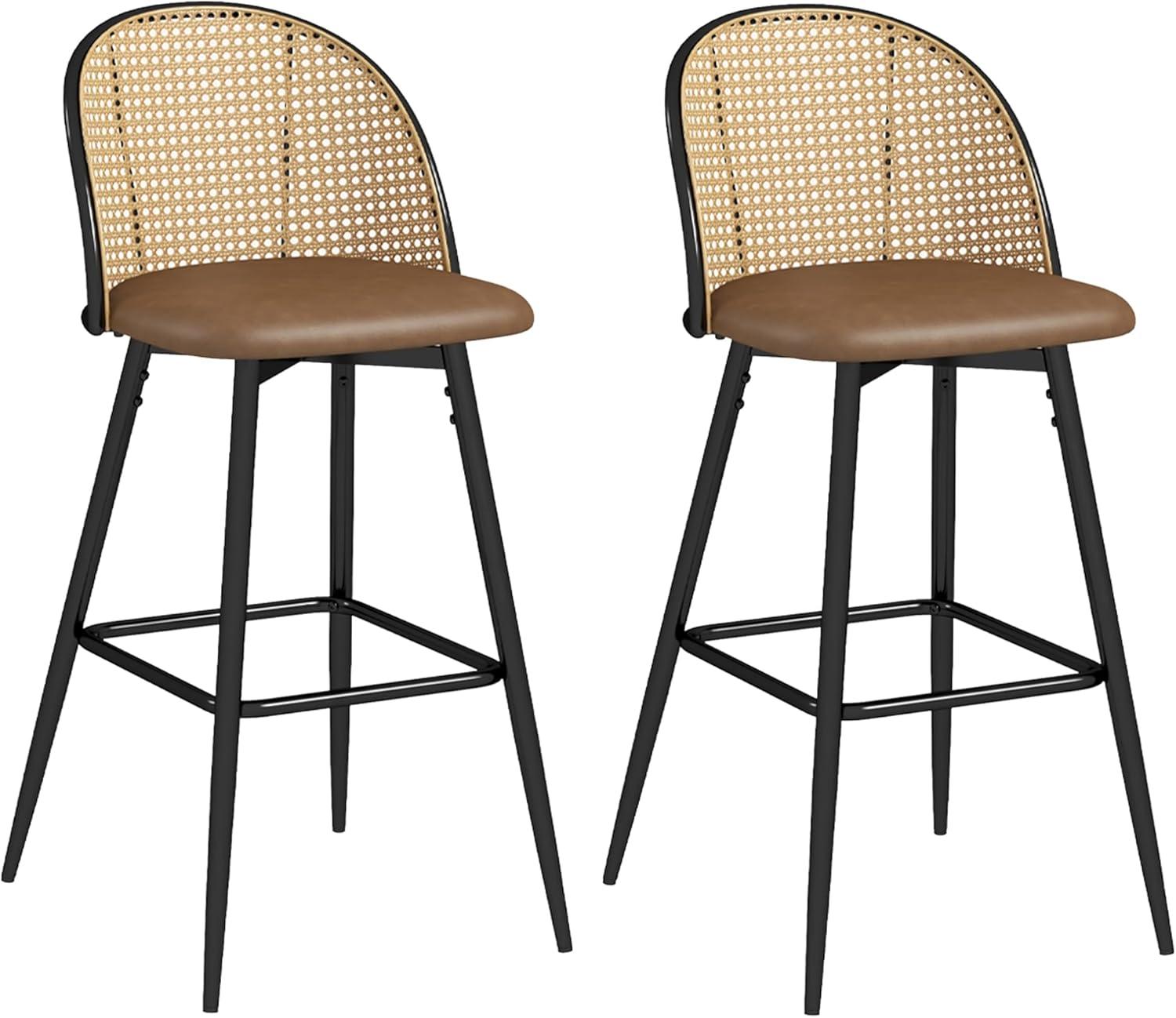 Bayou Breeze Upholstered Swivel Bar & Counter Stool (Set Of 2)
