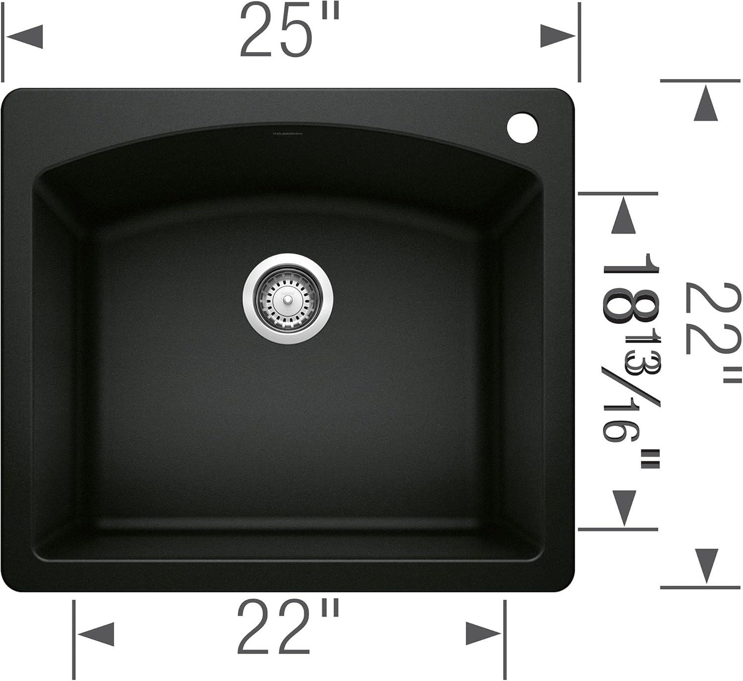 Diamond SILGRANIT 33" L x 22" W Double Bowl Drop-In/Undermount Kitchen Sink