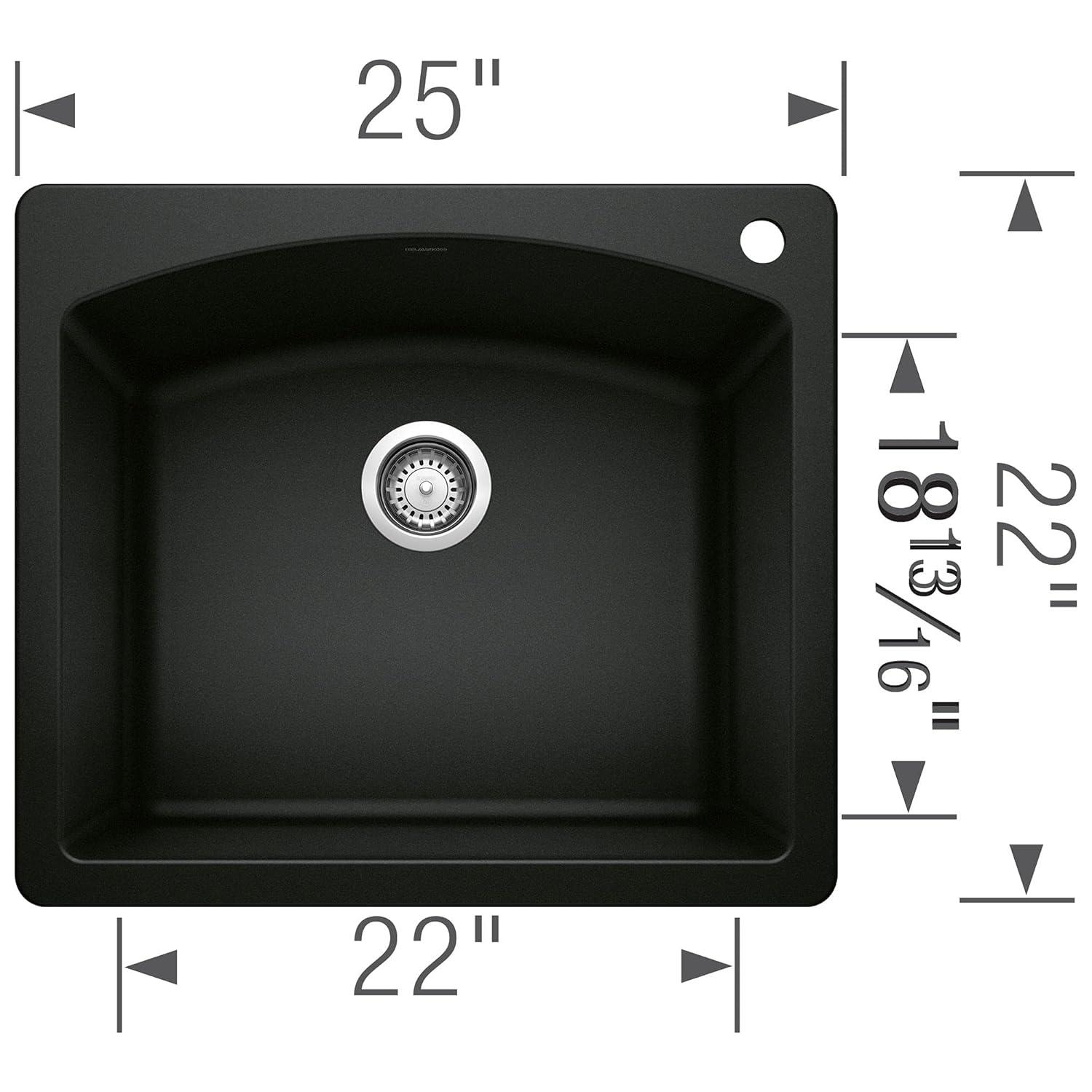 Diamond SILGRANIT 33" L x 22" W Double Bowl Drop-In/Undermount Kitchen Sink