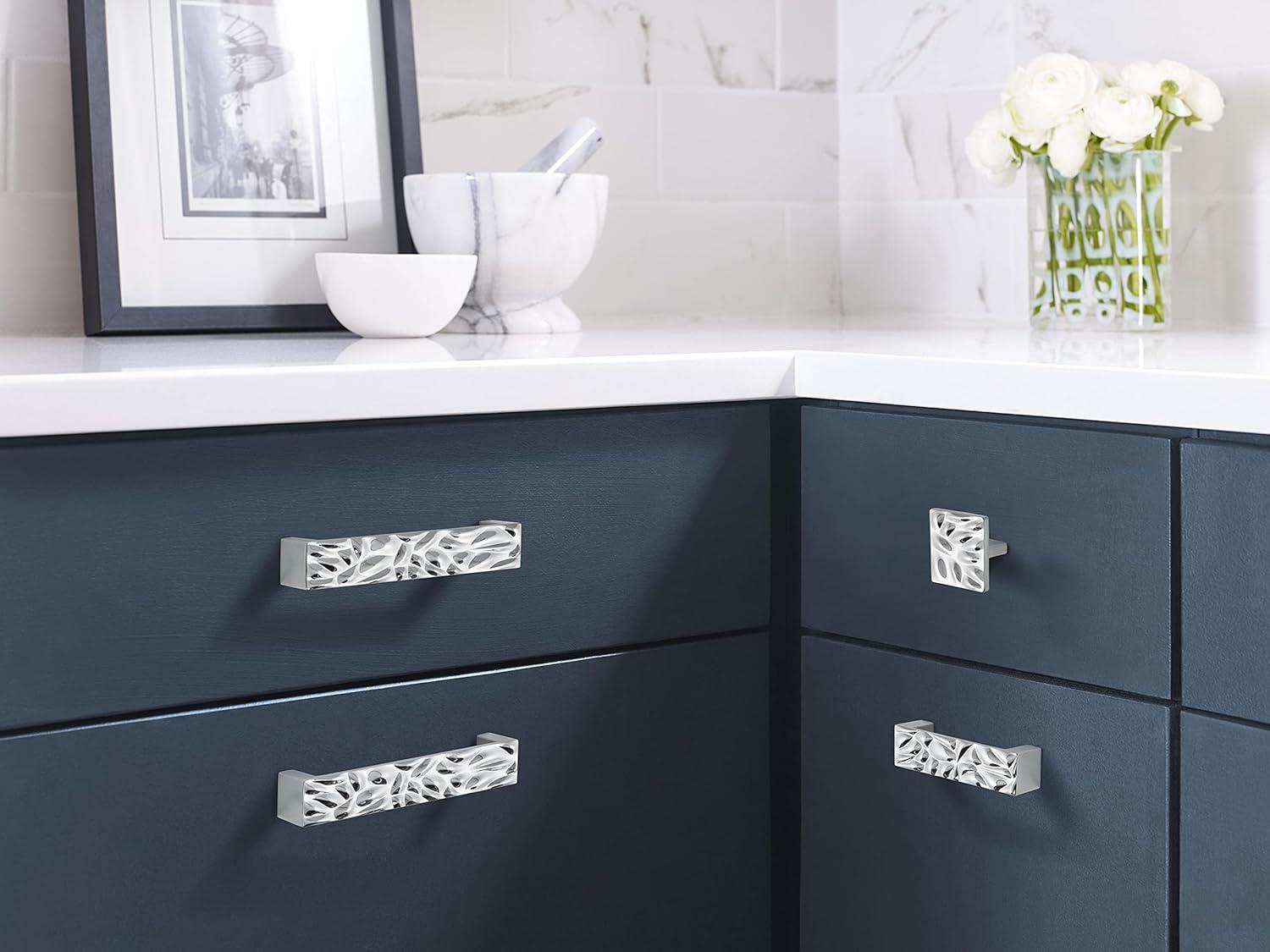 Amerock | Cabinet Pull | Polished Chrome | 6-5/16 inch (160 mm) Center to Center | Calathea | 1 Pack | Drawer Pull | Drawer Handle | Cabinet Hardware