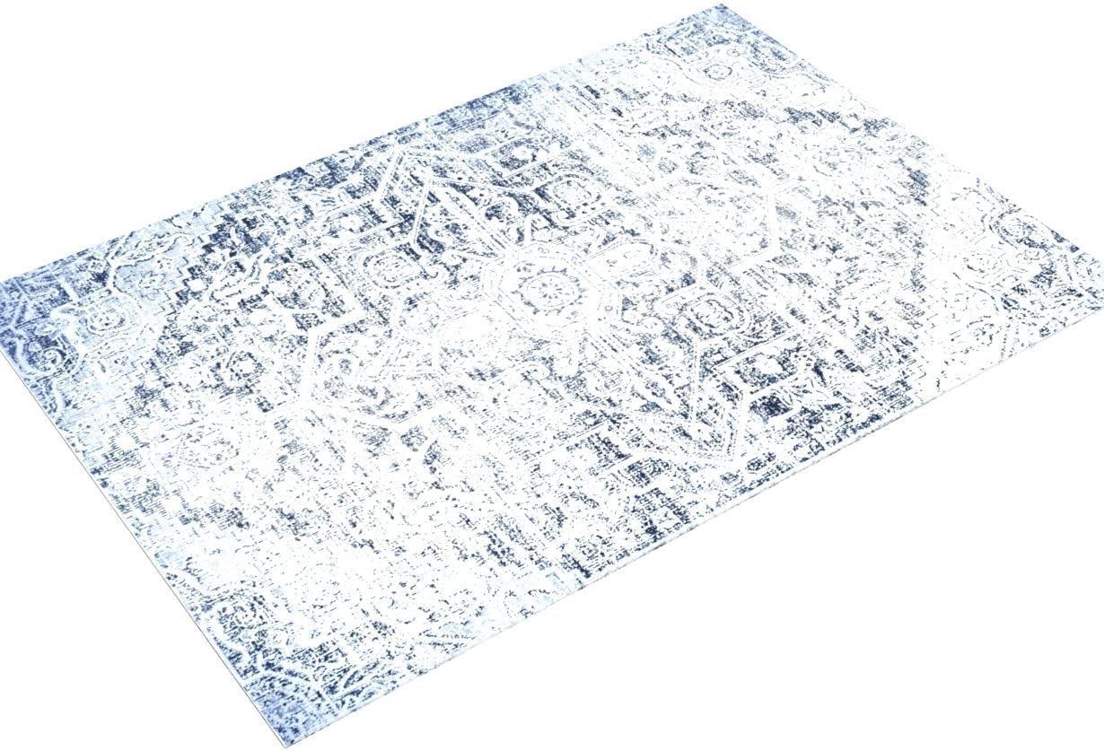 Sofia Fleur 5'3" x 7'2" Outdoor Patio Rug Navy Blue - Nicole Miller