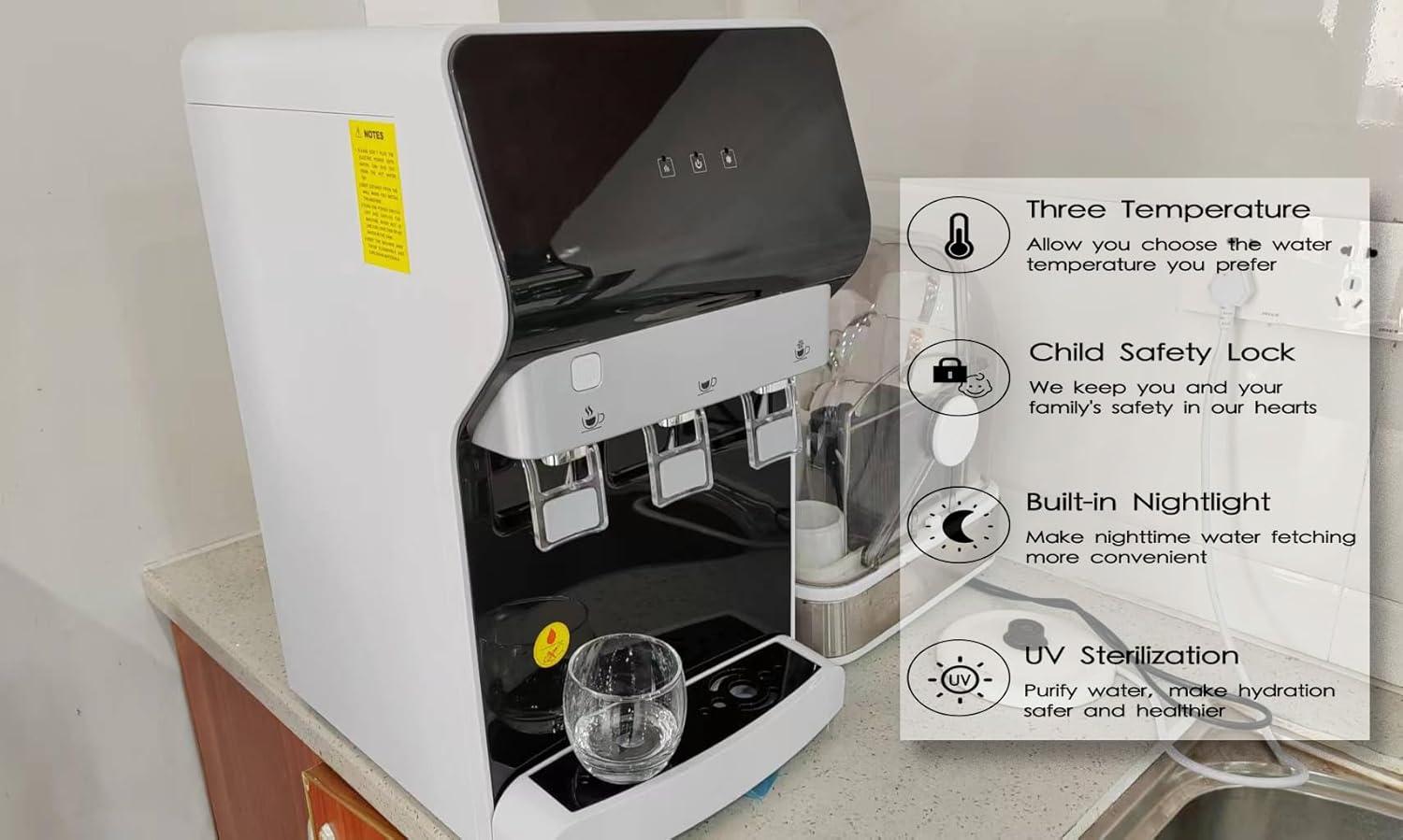 Soopyk Soopyk Black Countertop Bottleless Electric Filtered Water Dispenser