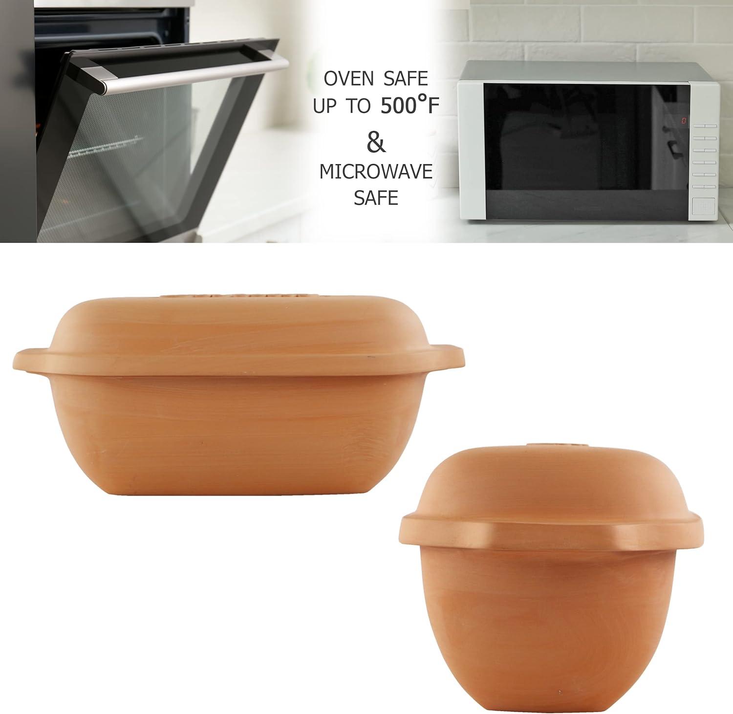 Reston Lloyd 99700 2 qt. Eurita Clay Loaf Pan with Lid