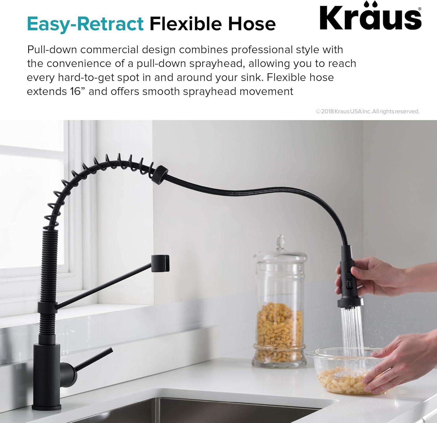 KRAUS 30-in Standart PRO Kitchen Sink Combo Set with Bolden Kitchen Faucet and Soap Dispenser