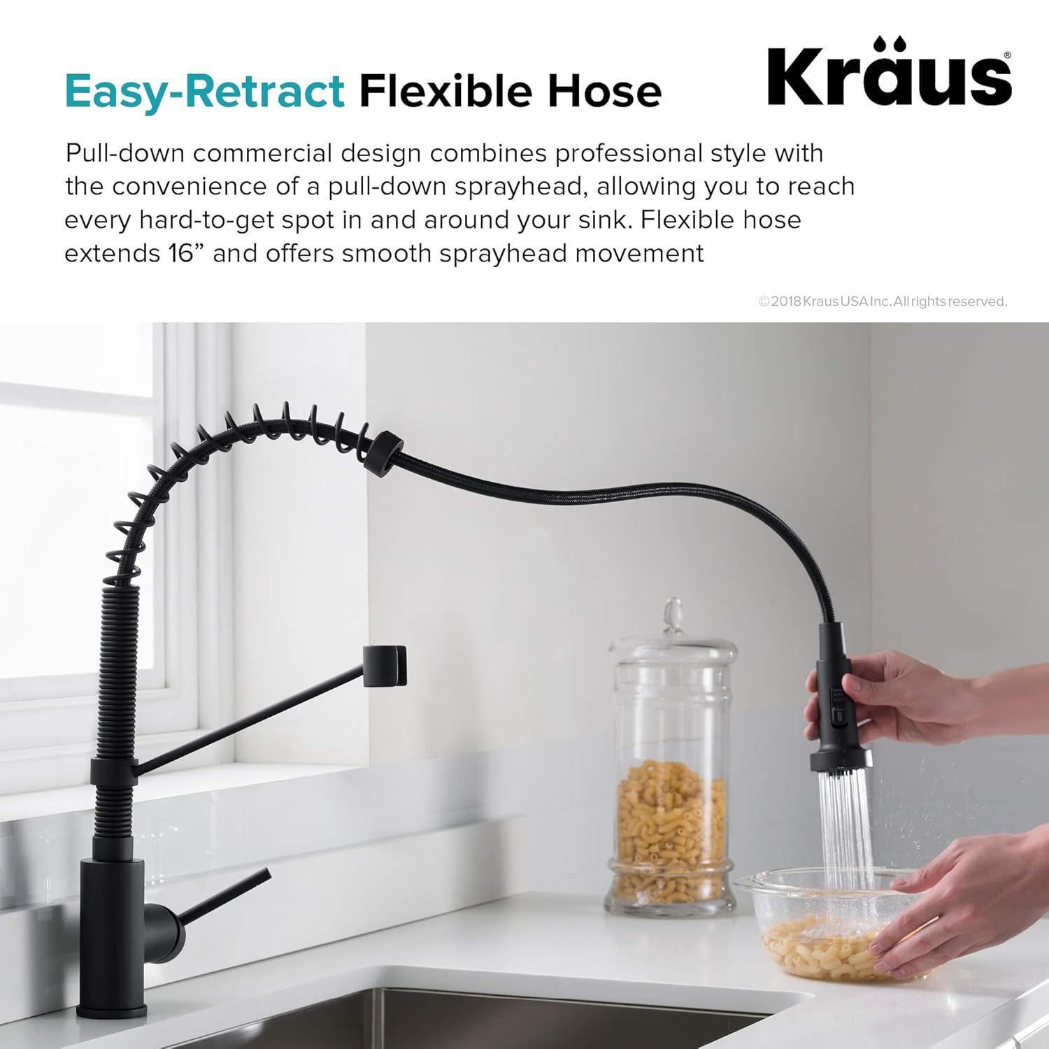 KRAUS 30-in Standart PRO Kitchen Sink Combo Set with Bolden Kitchen Faucet and Soap Dispenser