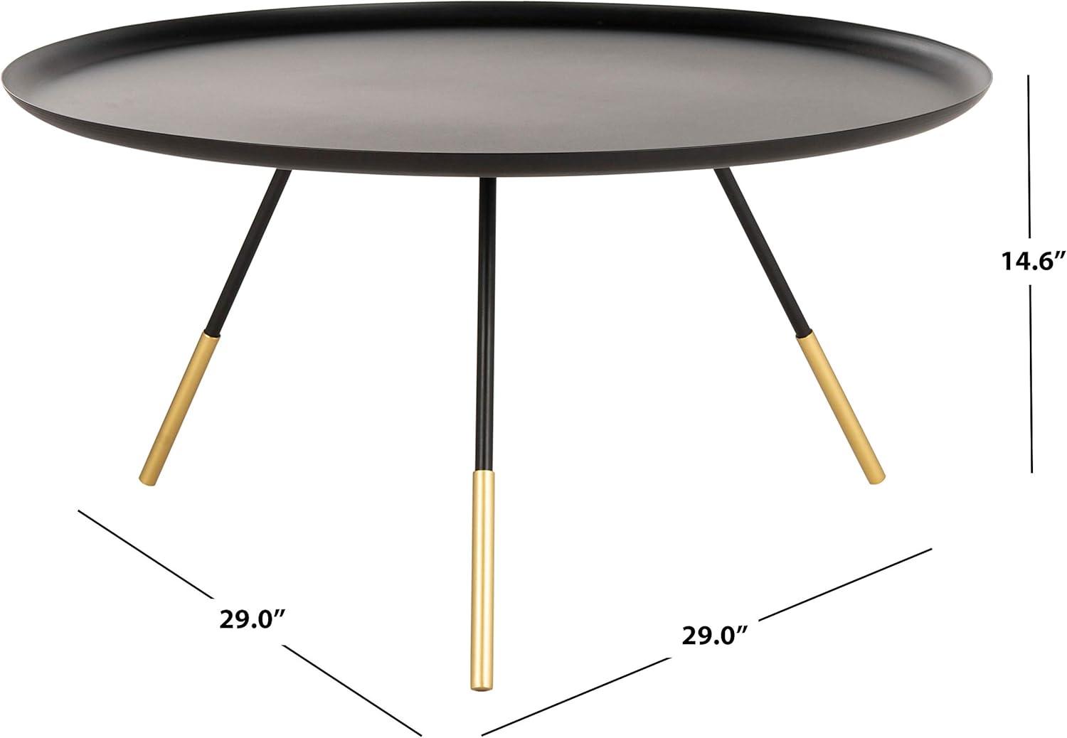 Orson Coffee Table with Metal Gold Cap  - Safavieh