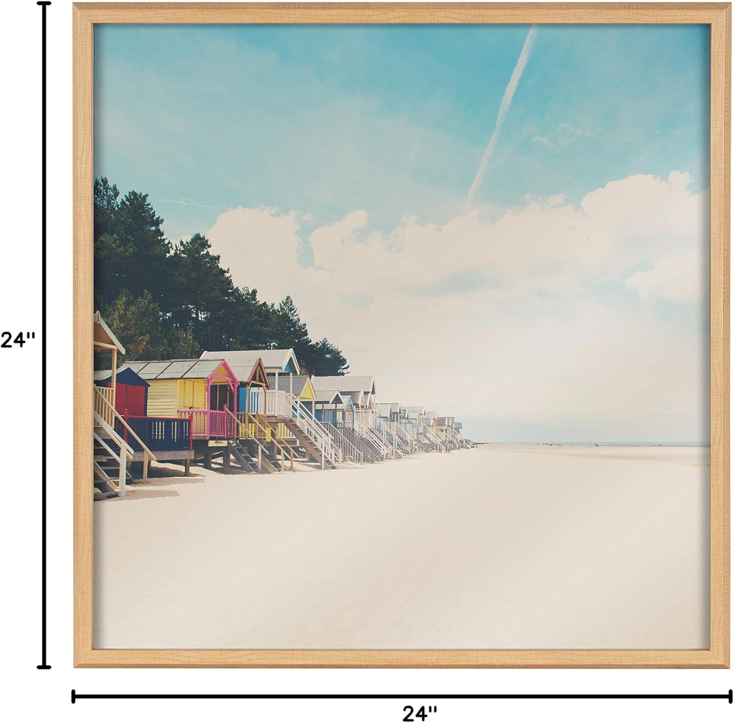 Kate & Laurel All Things Decor 24" x 24" Blake Small Spaces by Laura Evans Framed Printed Acrylic Natural : Modern Nautical Wall Decor