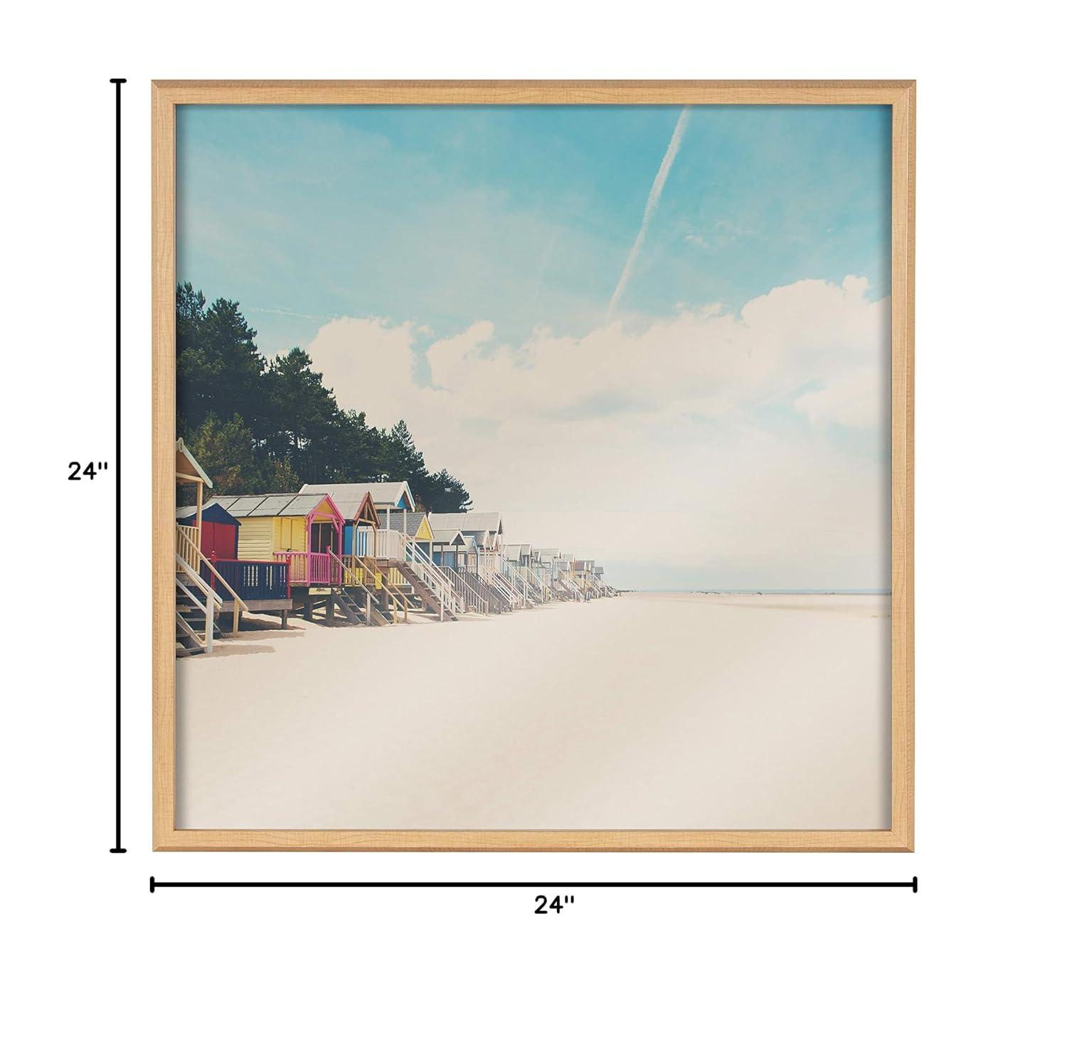 Kate & Laurel All Things Decor 24" x 24" Blake Small Spaces by Laura Evans Framed Printed Acrylic Natural : Modern Nautical Wall Decor