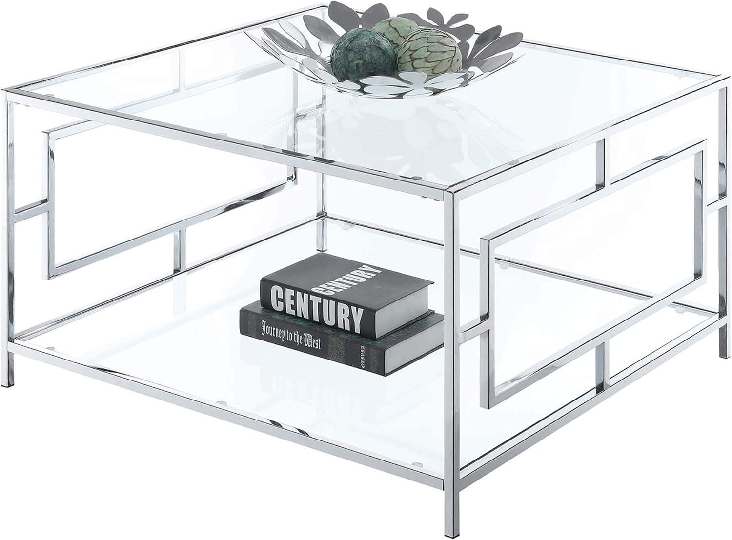 Town Square Chrome Square Coffee Table