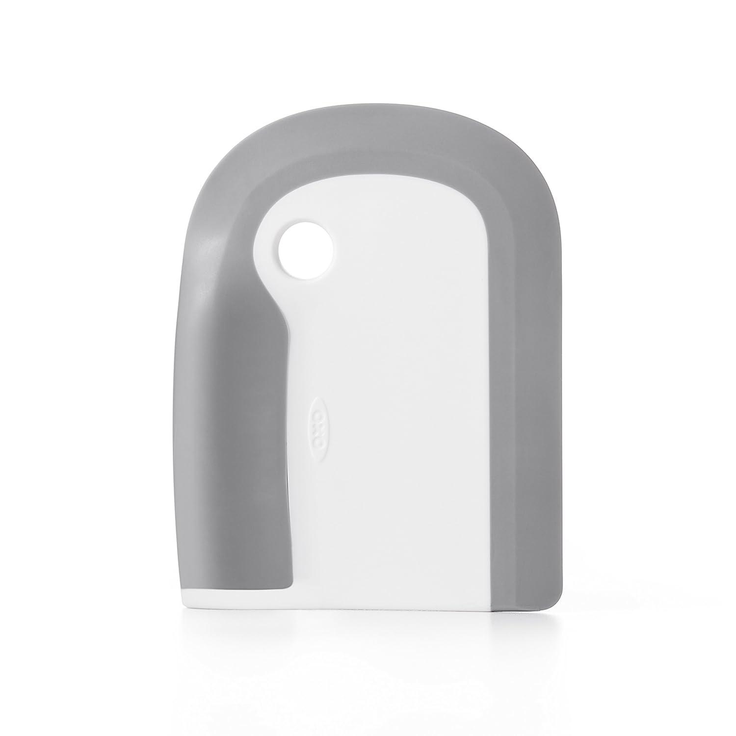 Gray and White Silicone Kitchen Dish Squeegee