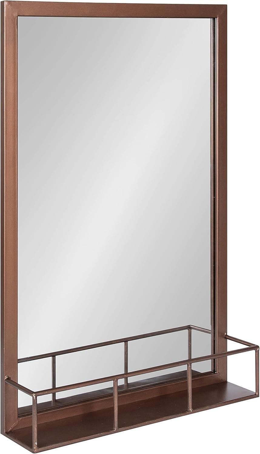 Jackson Metal Frame Mirror with Shelf - Kate & Laurel All Things Decor