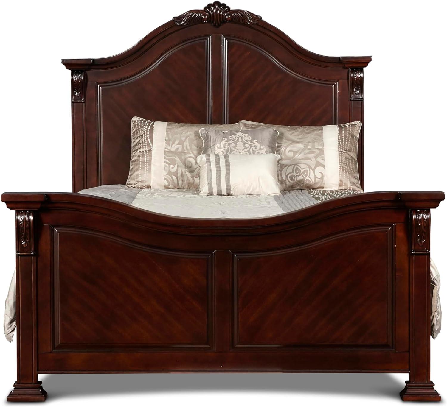 New Classic Furniture Emilie Traditional Solid Wood Bed in Brown