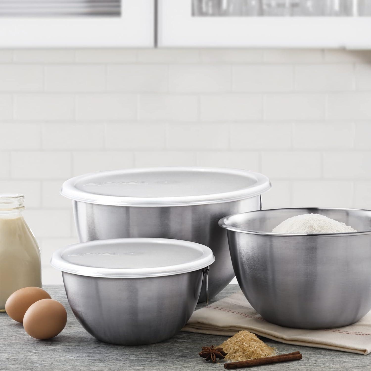 Tovolo Set of 3 Stainless Steel Mixing Bowls