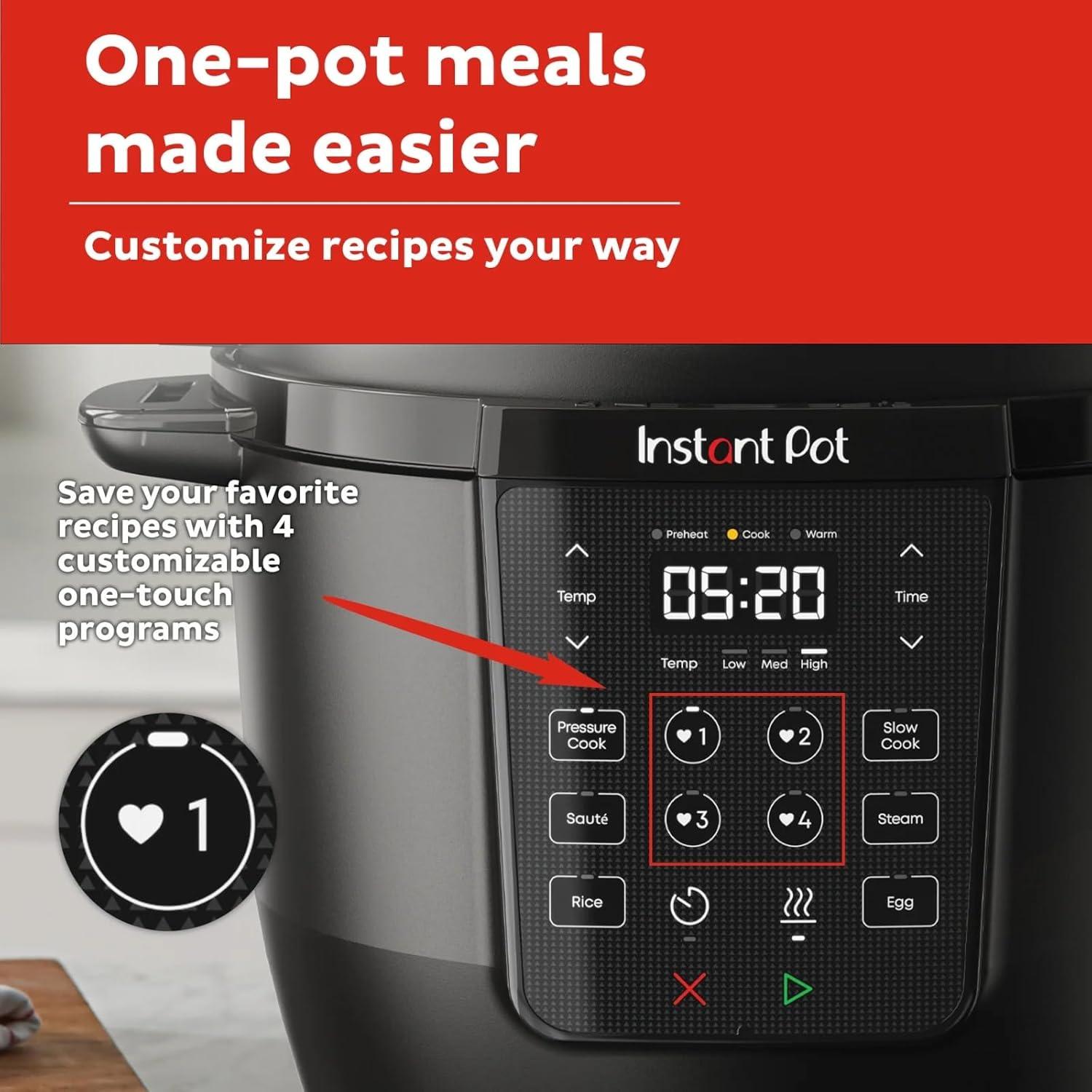 Instant Pot RIO 6qt 7-in-1 Electric Pressure Cooker & Multi-Cooker: Instapot, Slow & Rice Cooker