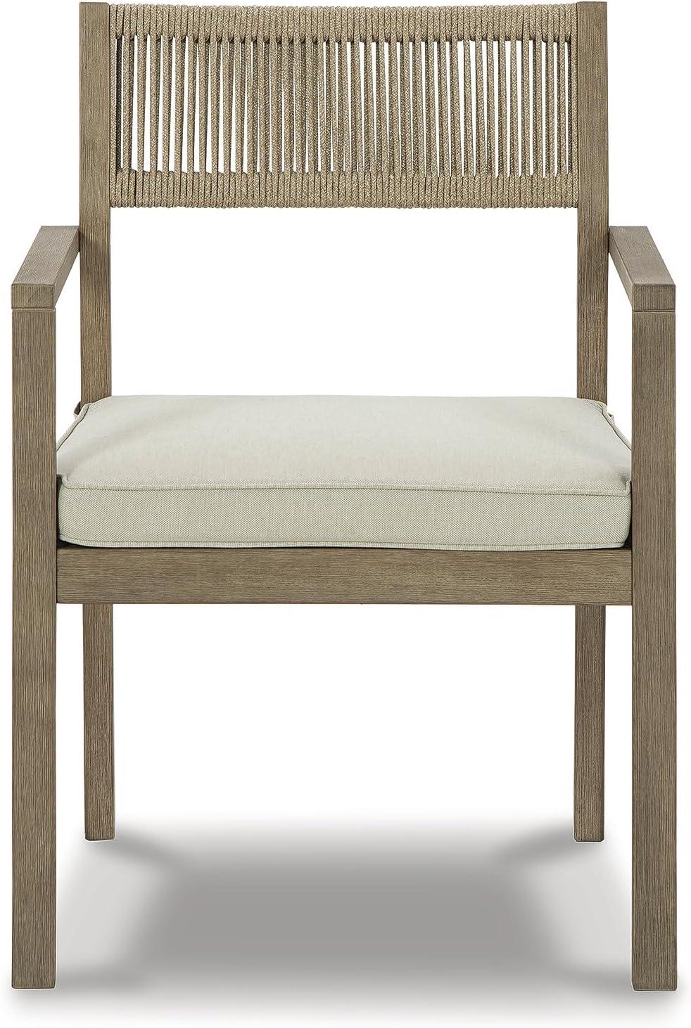 Eucalyptus Patio Dining Armchair with Cushion