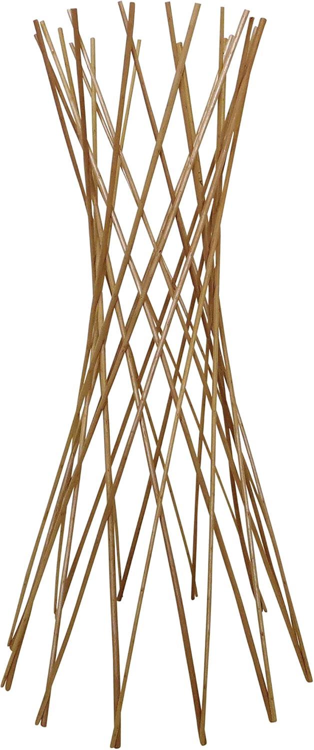 48" Tall Natural Willow Funnel Trellis for Climbing Vines