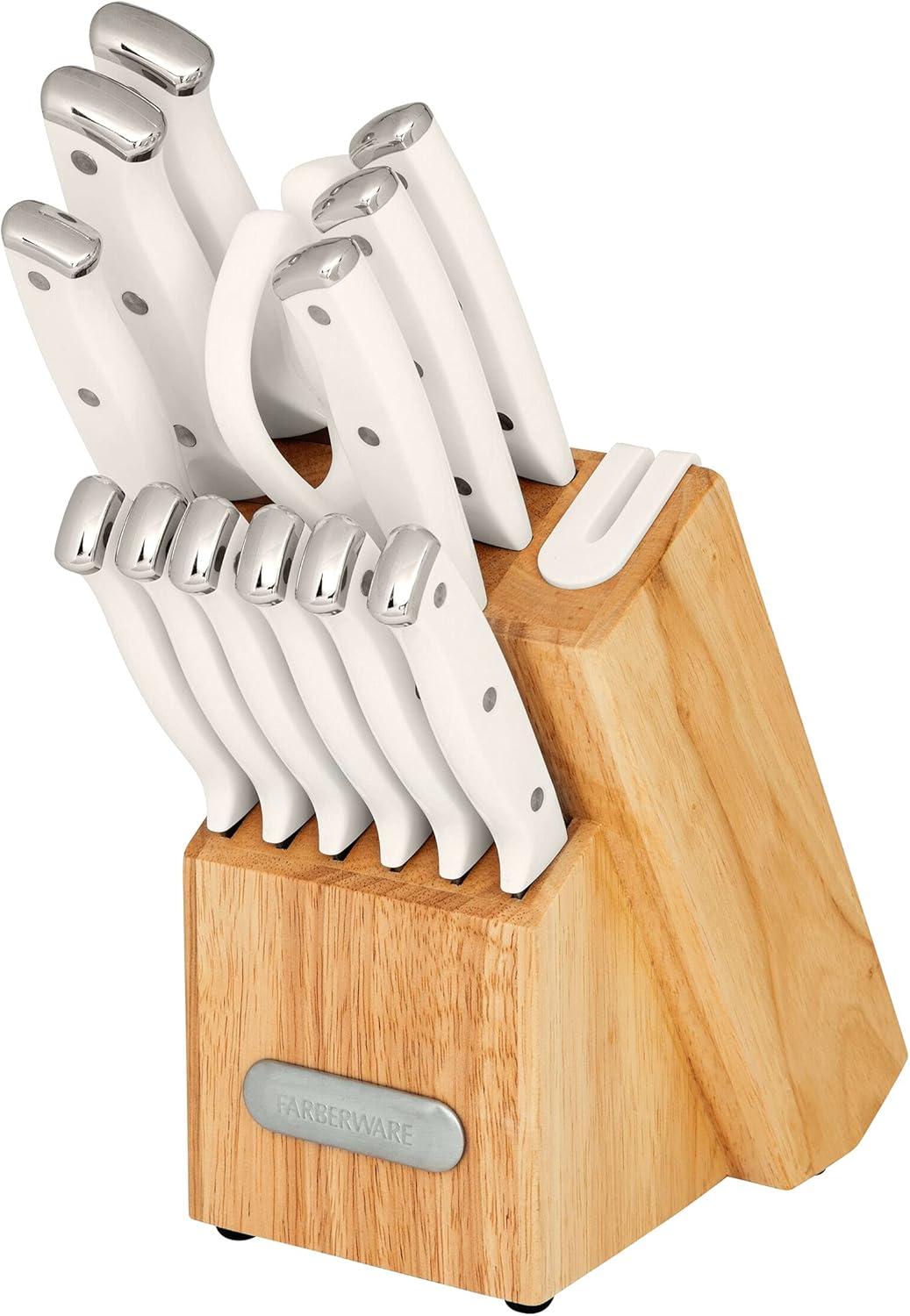 Farberware Farberware Edgekeeper 14-Piece Triple Rivet Knife Block Set with Built-In Sharpener