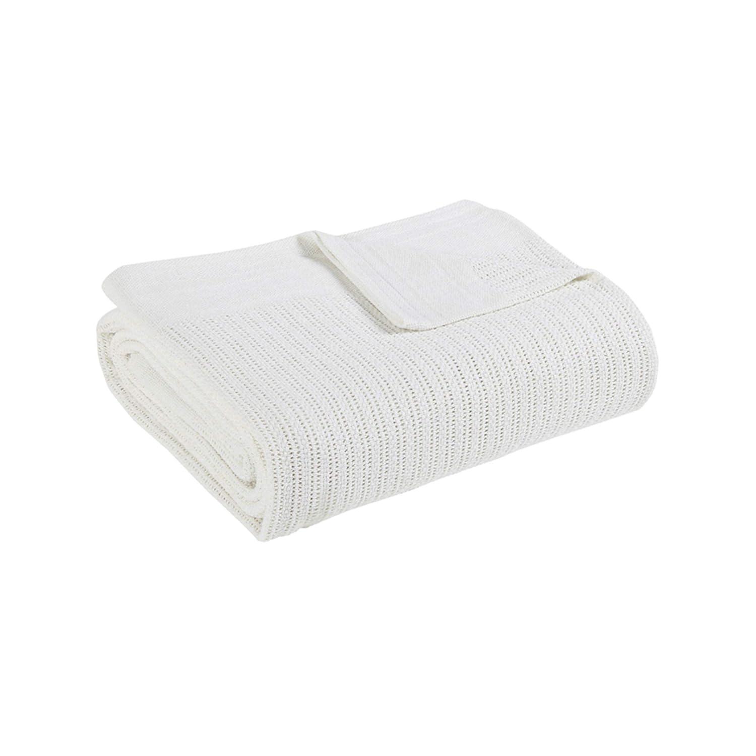 Avanti Linens Fiesta Blanket Twin, White