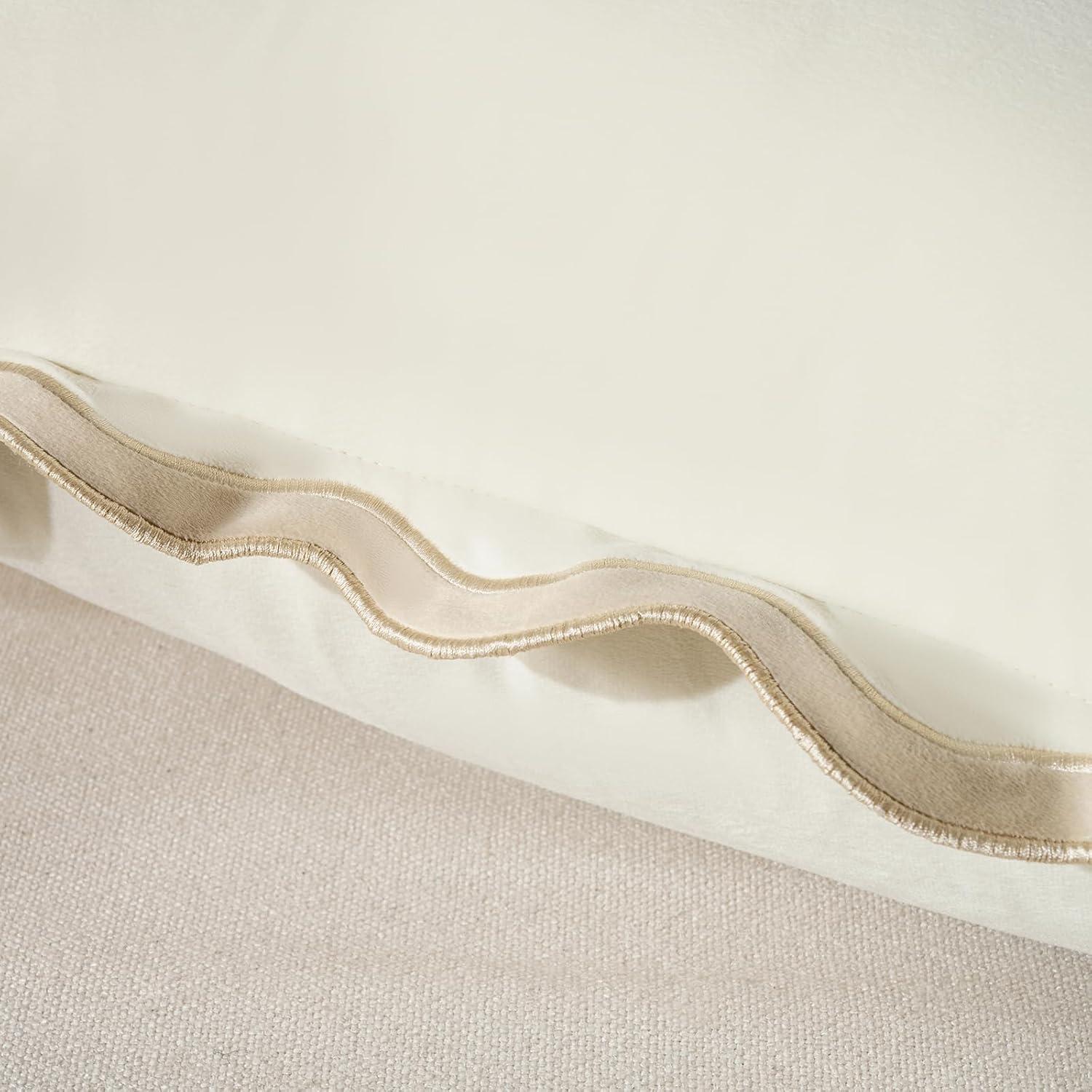 Fancy Homi 2 Packs Boho Decorative Throw Pillow Covers 18x18 Inch for Living Room Couch Bed Sofa, Rustic Modern Farmhouse Home Decor, Soft Corduroy Cream Square Cushion Case 45x45 cm