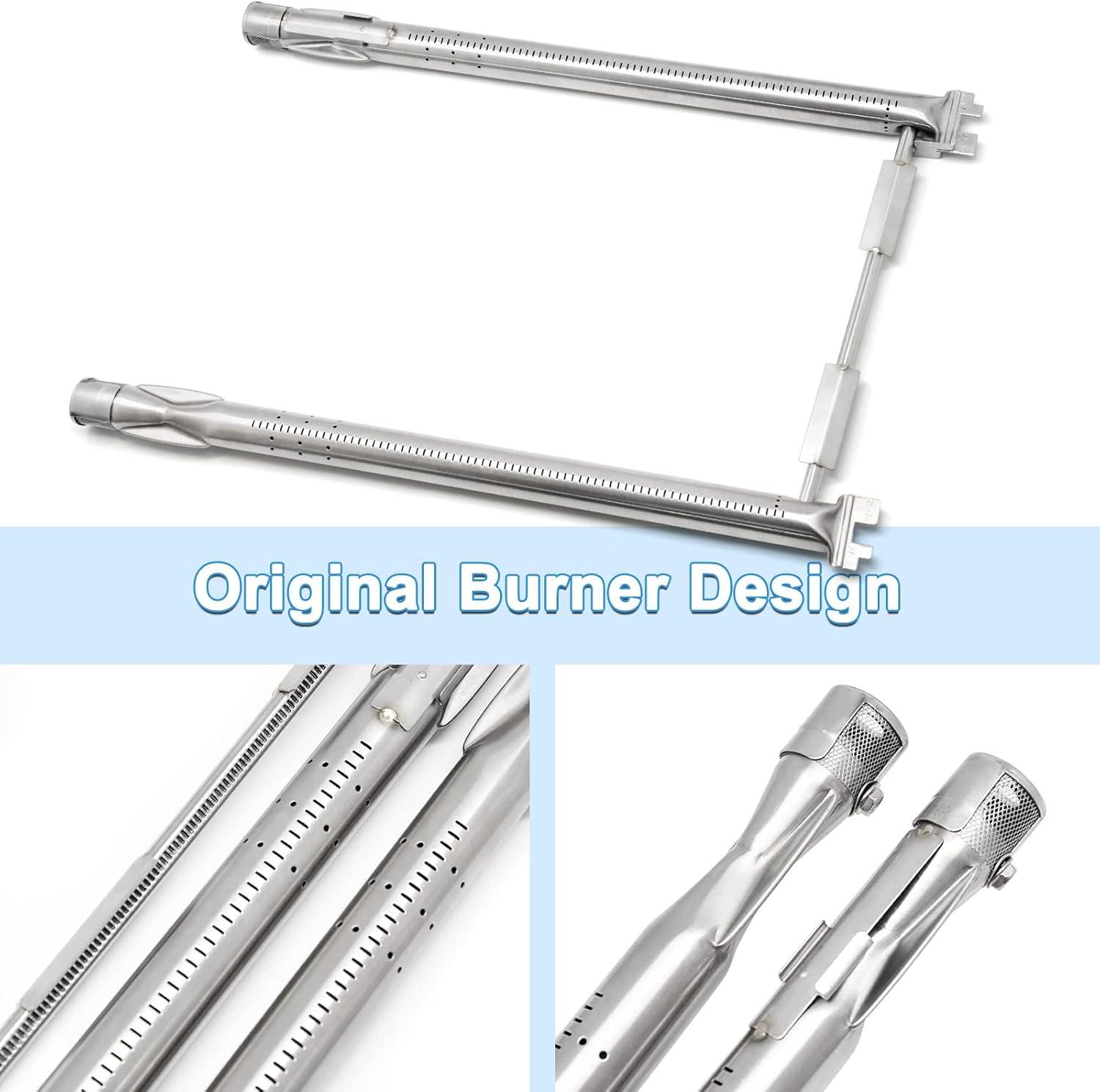 Uniflasy 69785 18 Inch Grill Burner for Weber Spirit I & II 200 Series Spirit E-210 E-220 Spirit S-210, S-220 Gas Grills with Up Front Control Tube Pipe 304 Stainless Steel