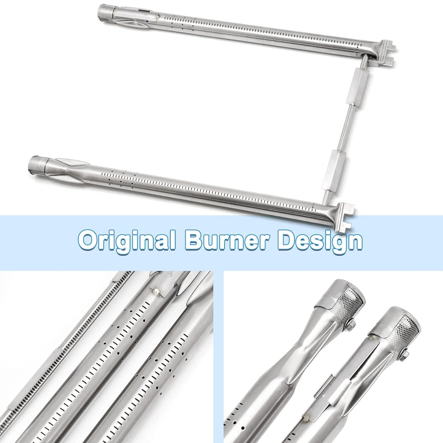 Uniflasy 69785 18 Inch Grill Burner for Weber Spirit I & II 200 Series Spirit E-210 E-220 Spirit S-210, S-220 Gas Grills with Up Front Control Tube Pipe 304 Stainless Steel