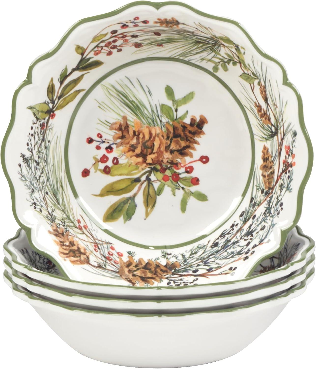 Winters Forest Set of 4 All Purpose Bowl 8.5" x 2" (Set of 4)