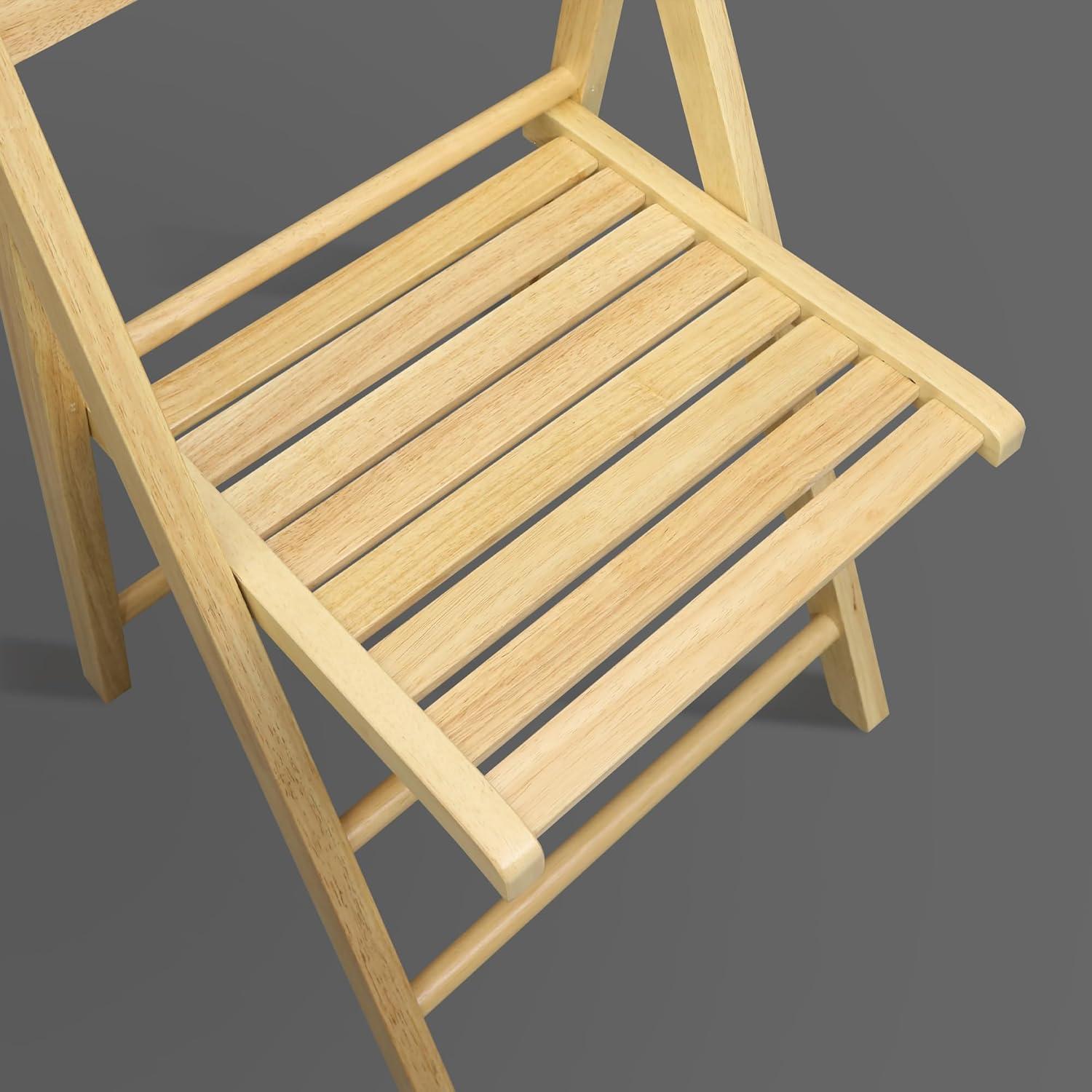 Casual Home Wood Indoor Folding Chair, Natural Wood (Set of 2)