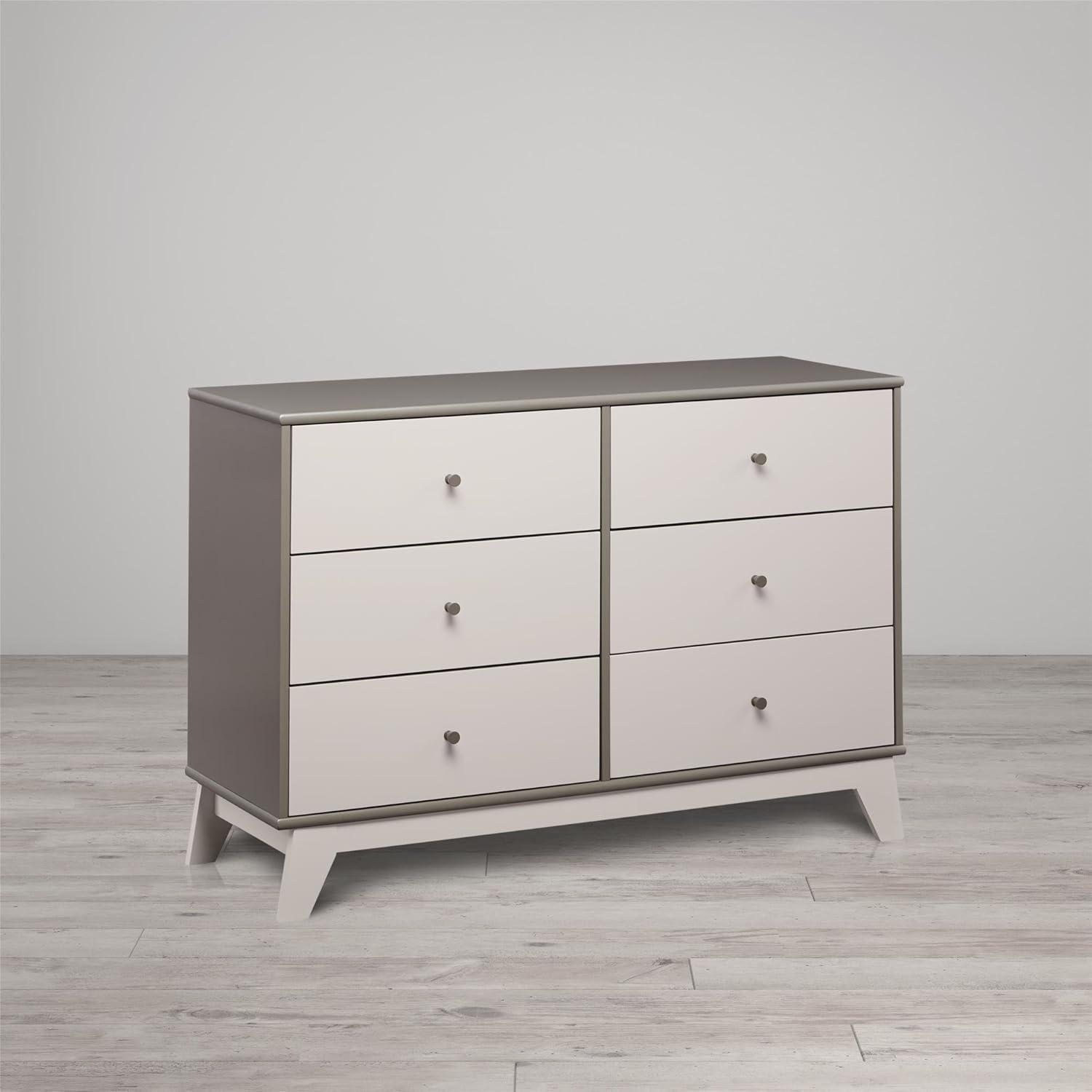 Rowan Valley Flint 6 Drawer Double Dresser