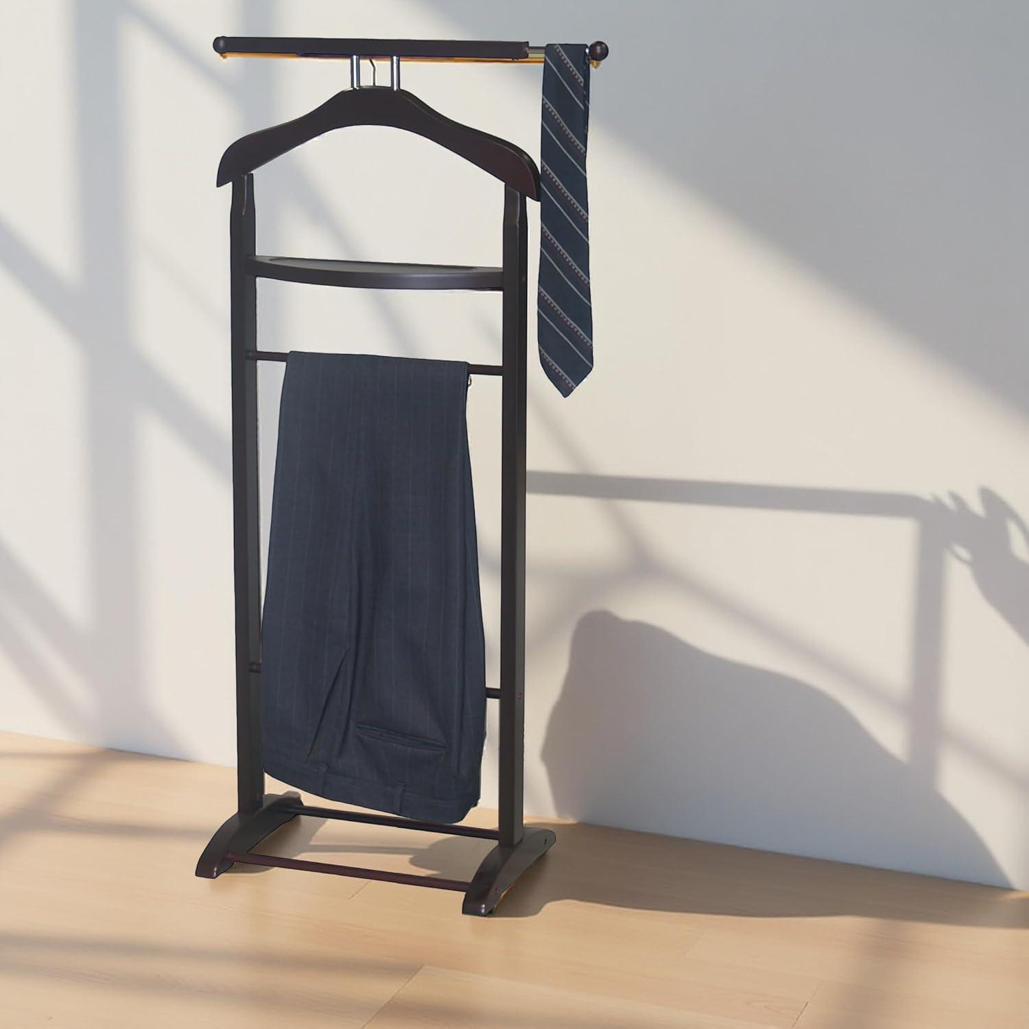 Knight Solid Wood Freestanding Valet Stand