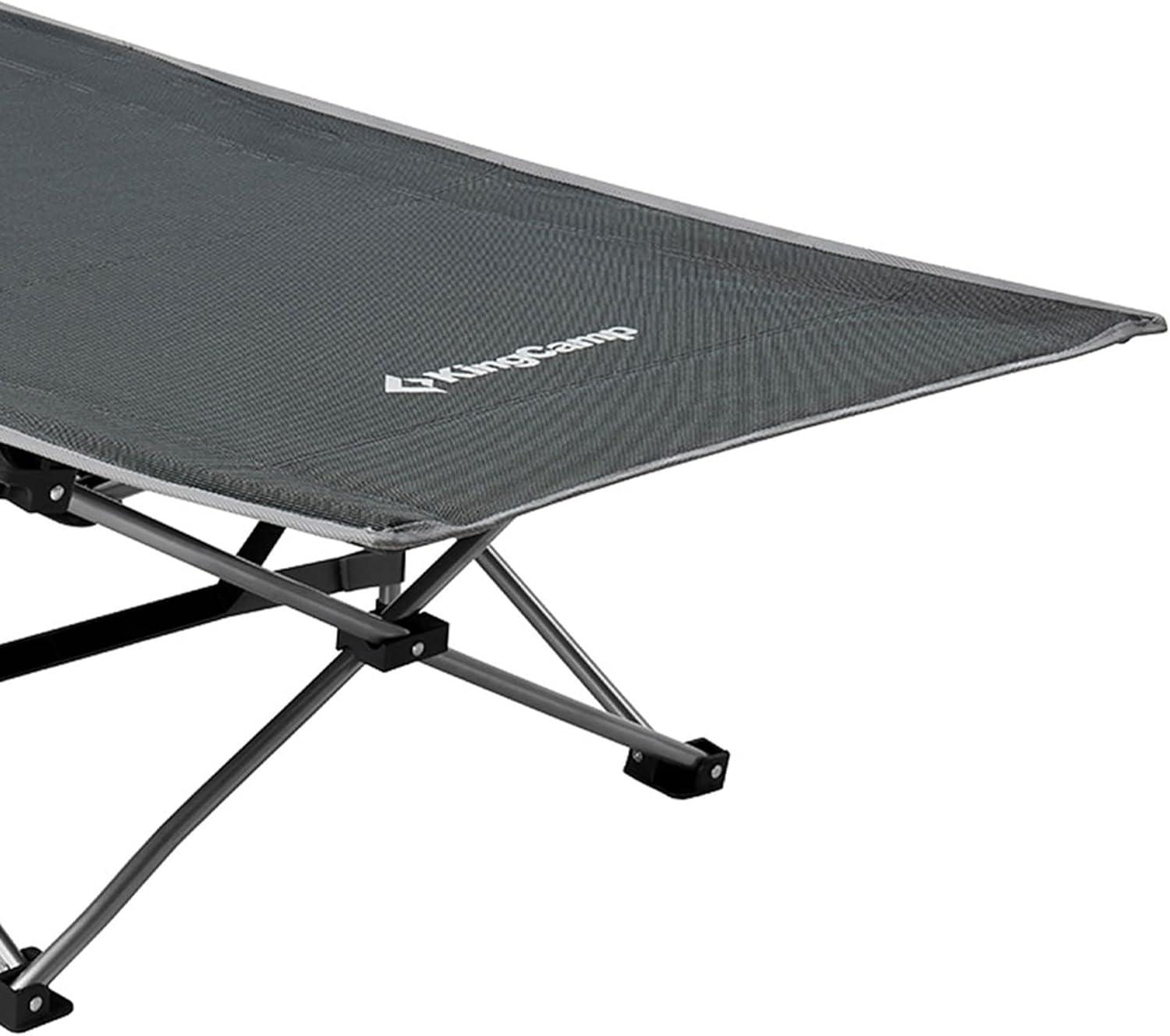 KingCamp Folding Portable Outdoor Camping Cot w/ Multi Layer Side Pocket | Wayfair