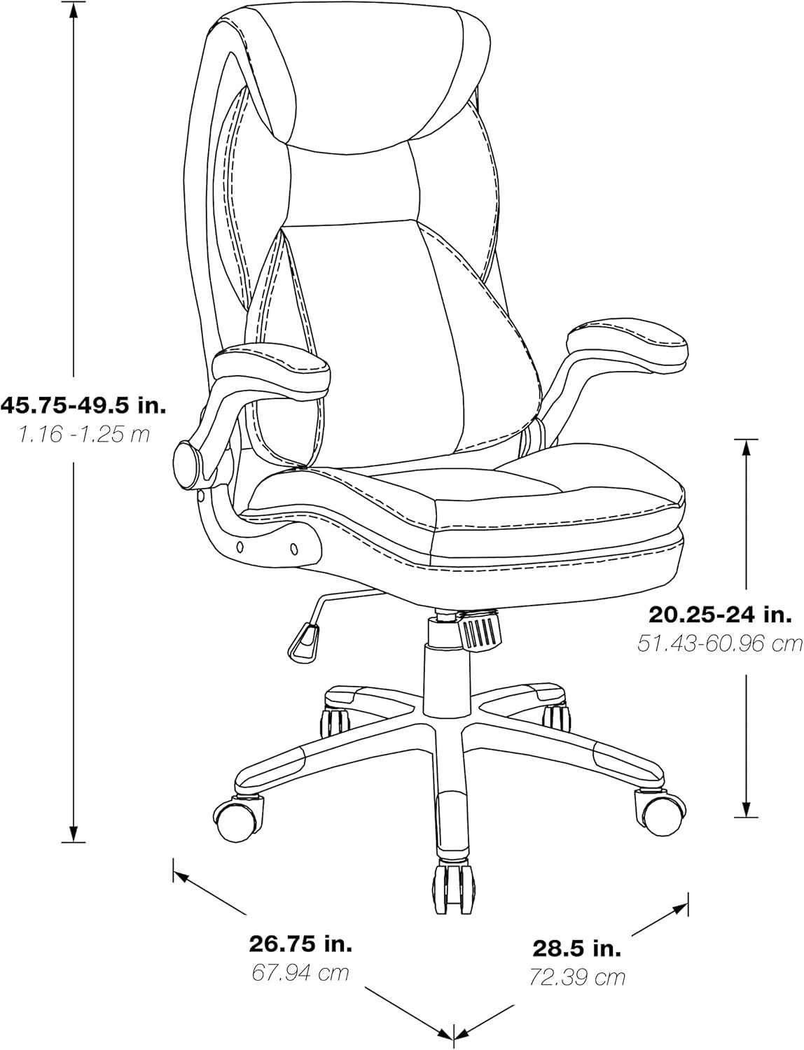 Executive Charcoal Bonded Leather Chair with Titanium Coated Nylon Base