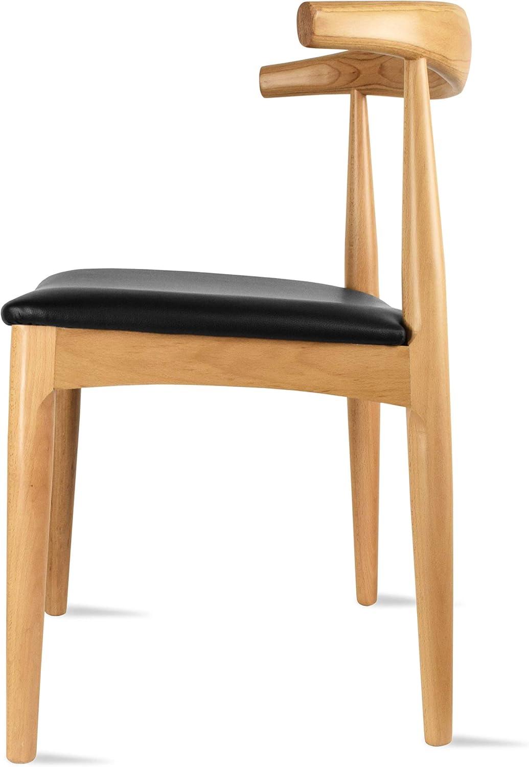 George Oliver Keniston Farmhouse Real Solid Wood Cushion Padded Open Wooden Dining Chair (Set of 2)