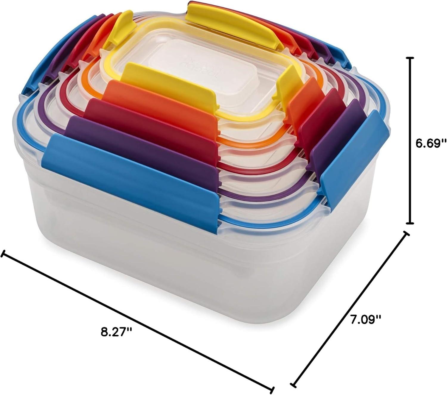 Multicolor BPA-Free Plastic Nesting Food Storage Container Set