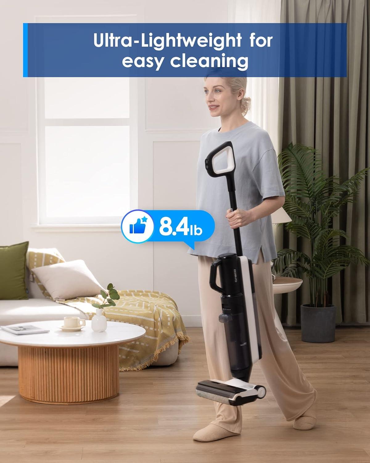 Blue Cordless Convertible Stick Vacuum with Smart Sensor