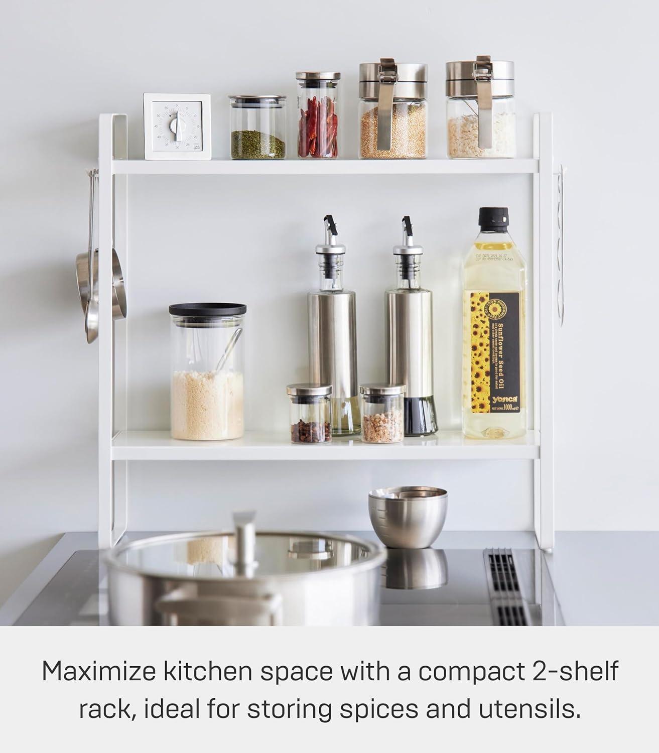 Yamazaki Home Two-Tier Countertop Rack, Steel