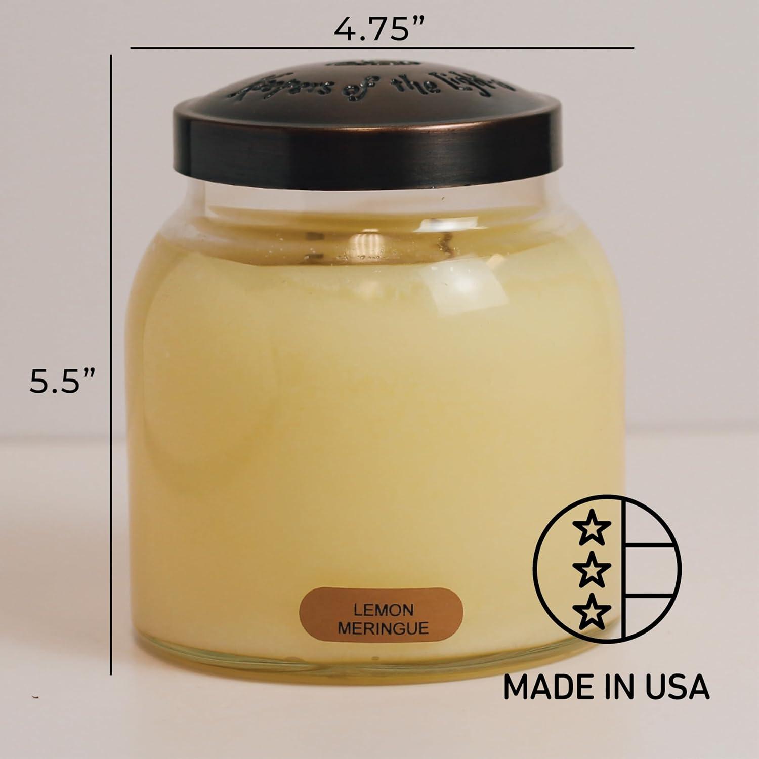 Lemon Meringue Scented Jar Candle with Black Lid