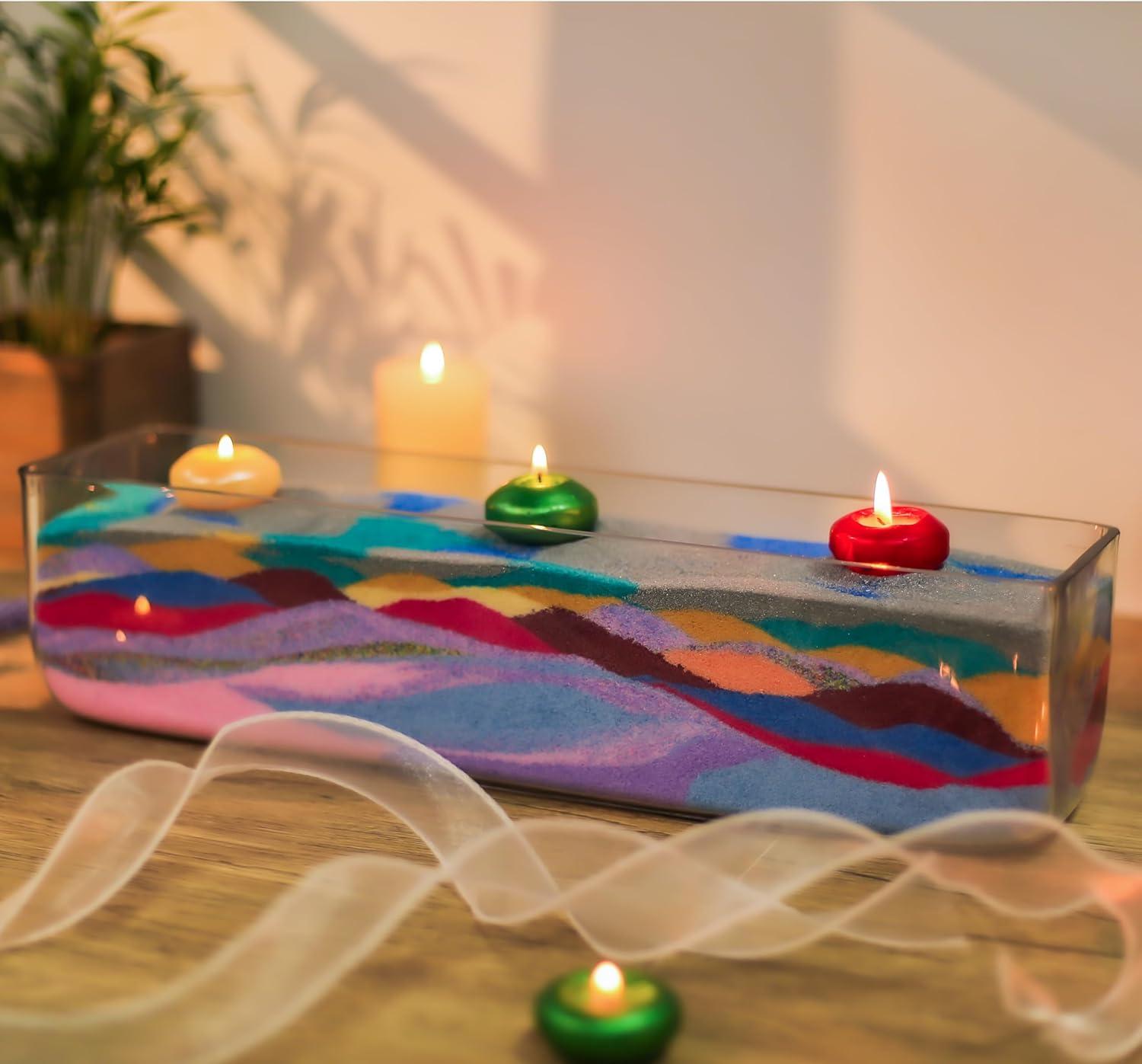 CYS Excel Glass Rectangle Vase (H:4" Open:16"x4") | Multiple Size Choices Rectangular Flower Vase Centerpieces | Decorative Wedding Centerpiece Vases | Glass Terrarium Container