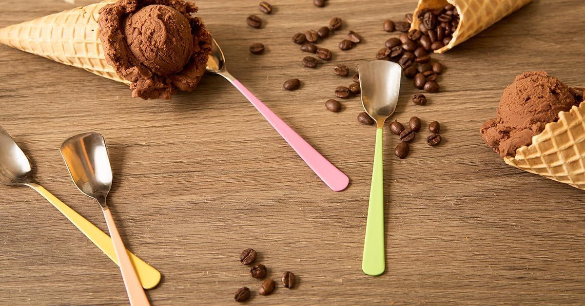 RSVP Endurance Stainless Steel Ice Cream Spoons, Set of 4, Assorted colors