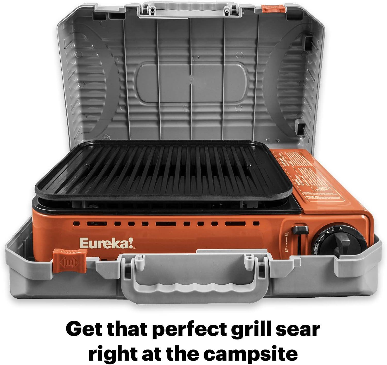 Eureka 2572202 SPRK Portable Butane Camping Grill, 1 Burner, Potters Clay