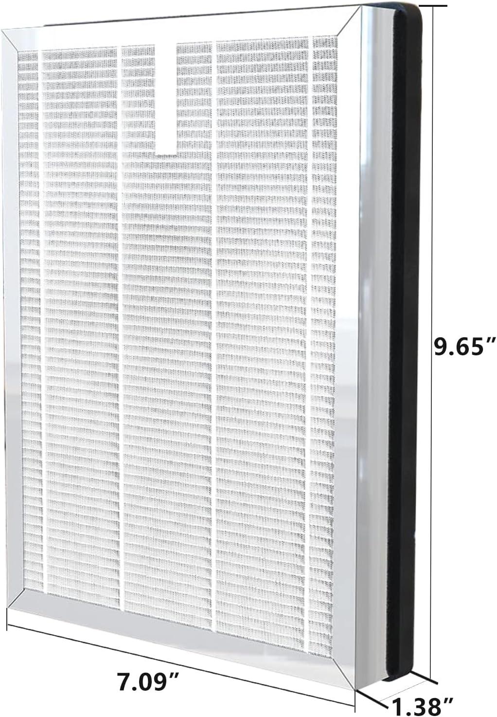 High-Efficiency H13 HEPA and Activated Carbon Air Purifier Filters, Pack of 4