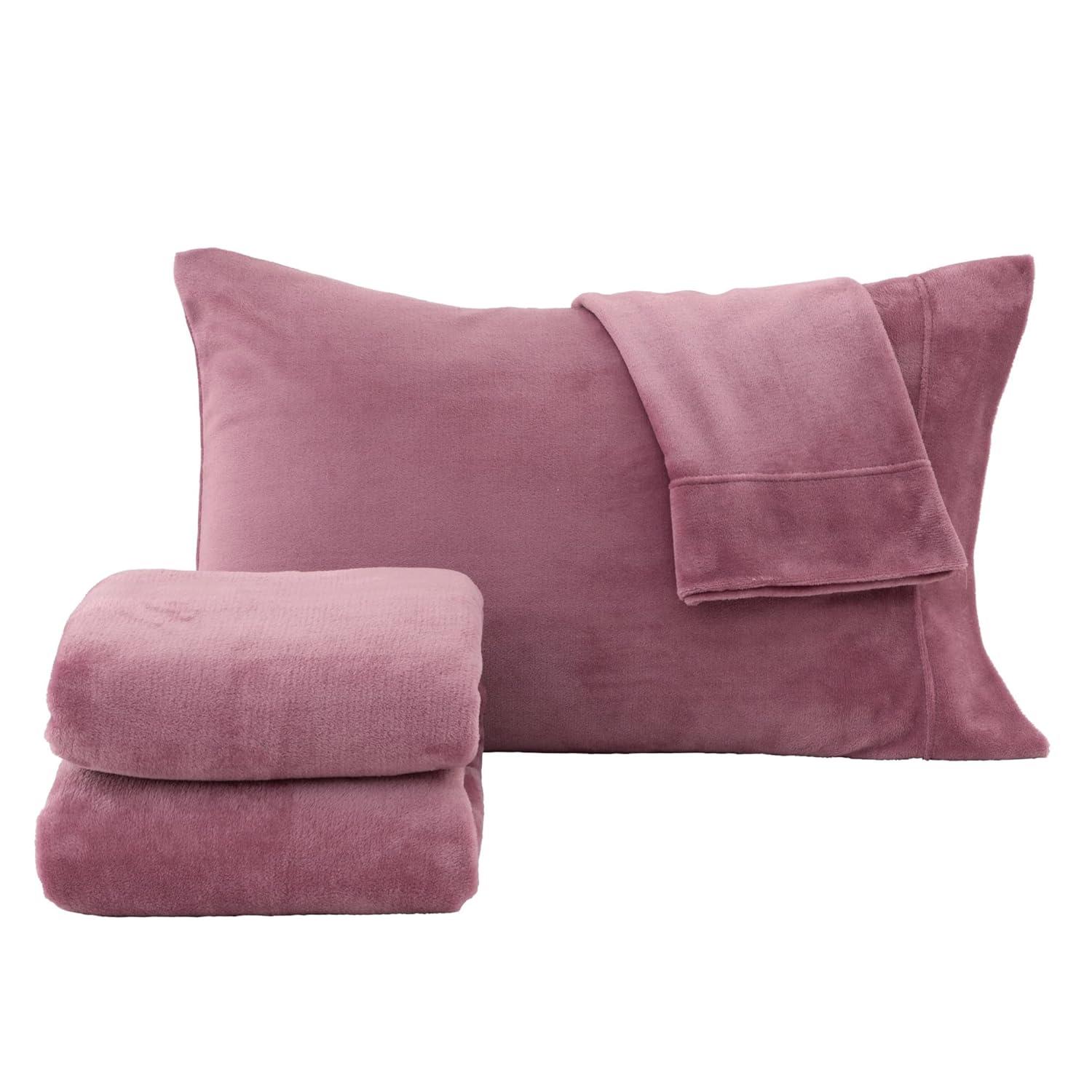 FreshFolds Ultra Soft Micro Plush Velvet Solid Sheet Sets