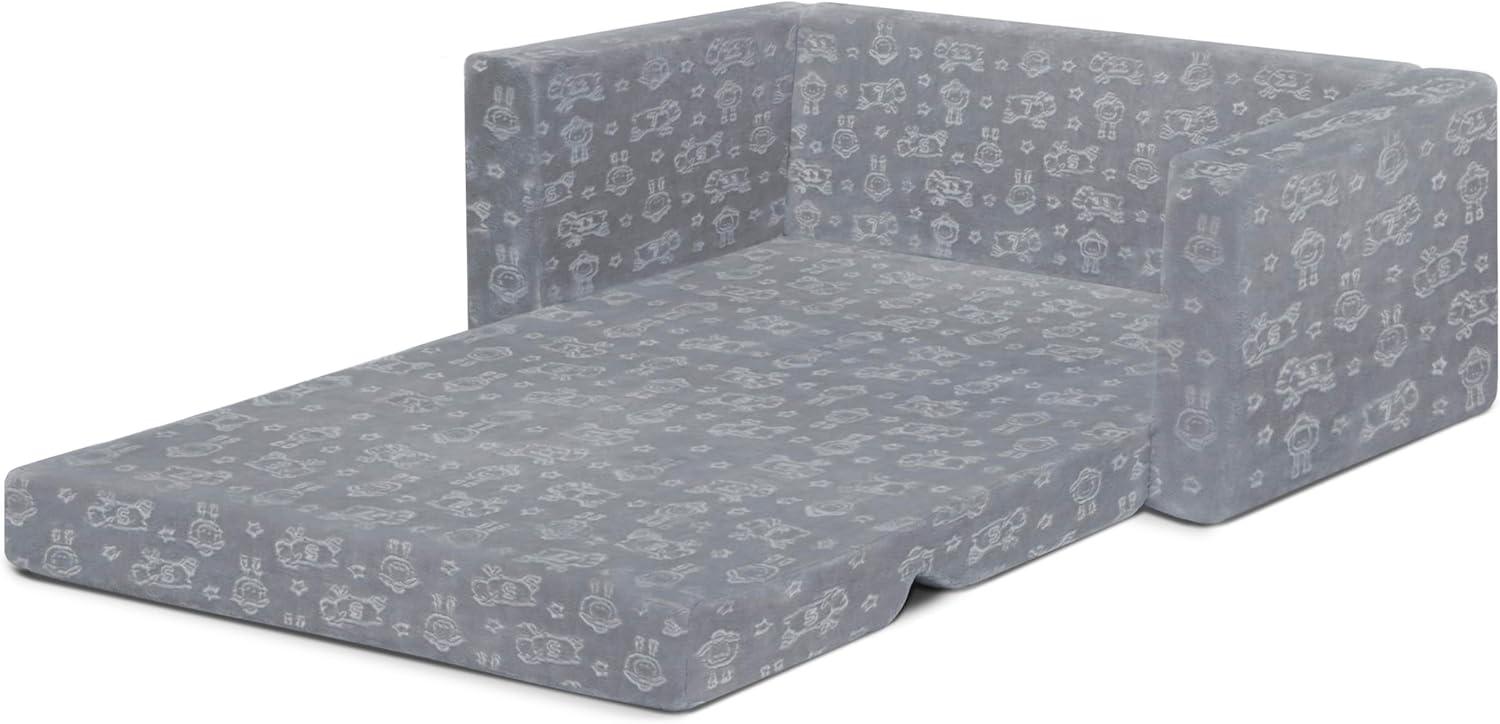Serta Perfect Sleeper Extra Wide Comfy 2-in-1 Convertible Sofa to Lounger - Gray