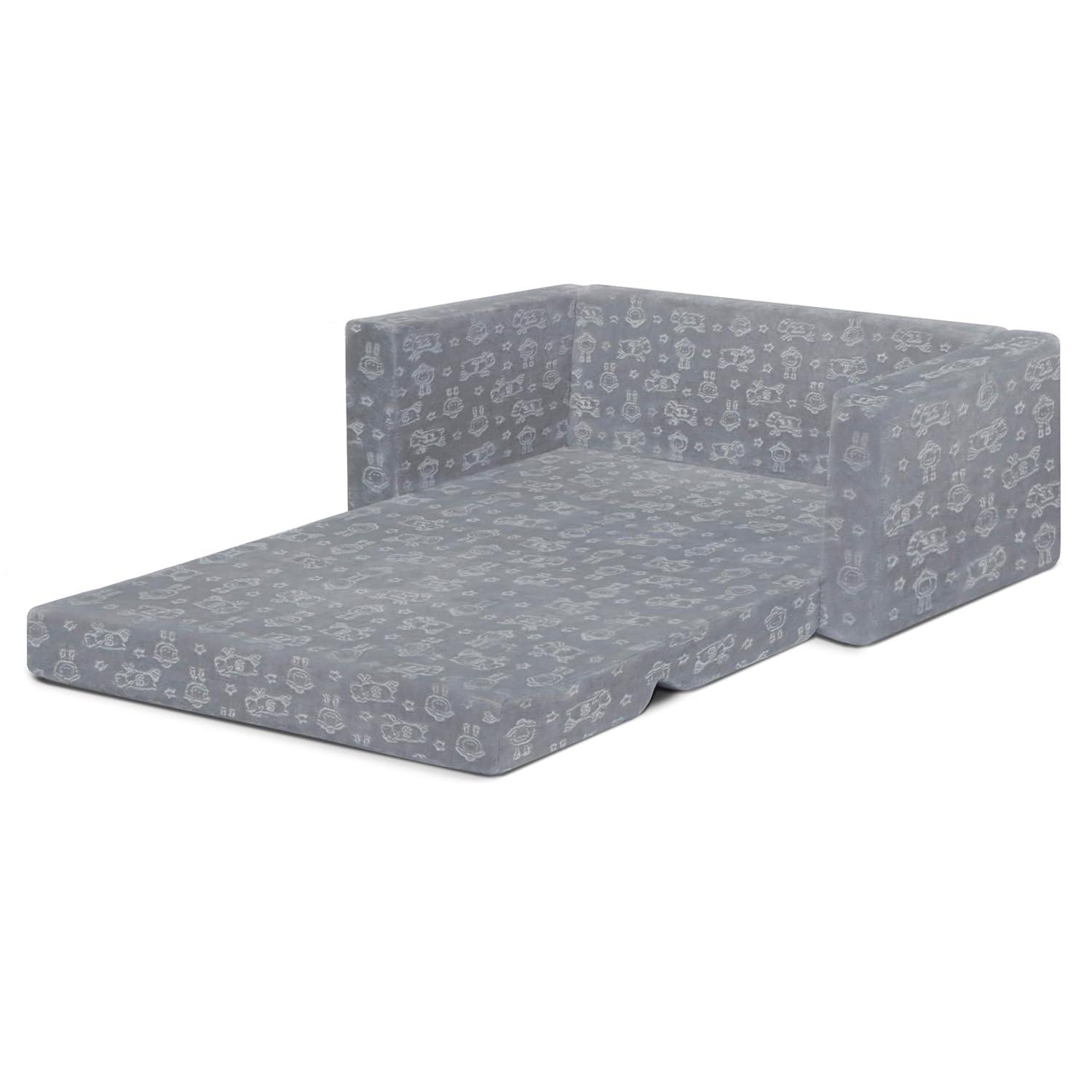 Serta Perfect Sleeper Extra Wide Comfy 2-in-1 Convertible Sofa to Lounger - Gray